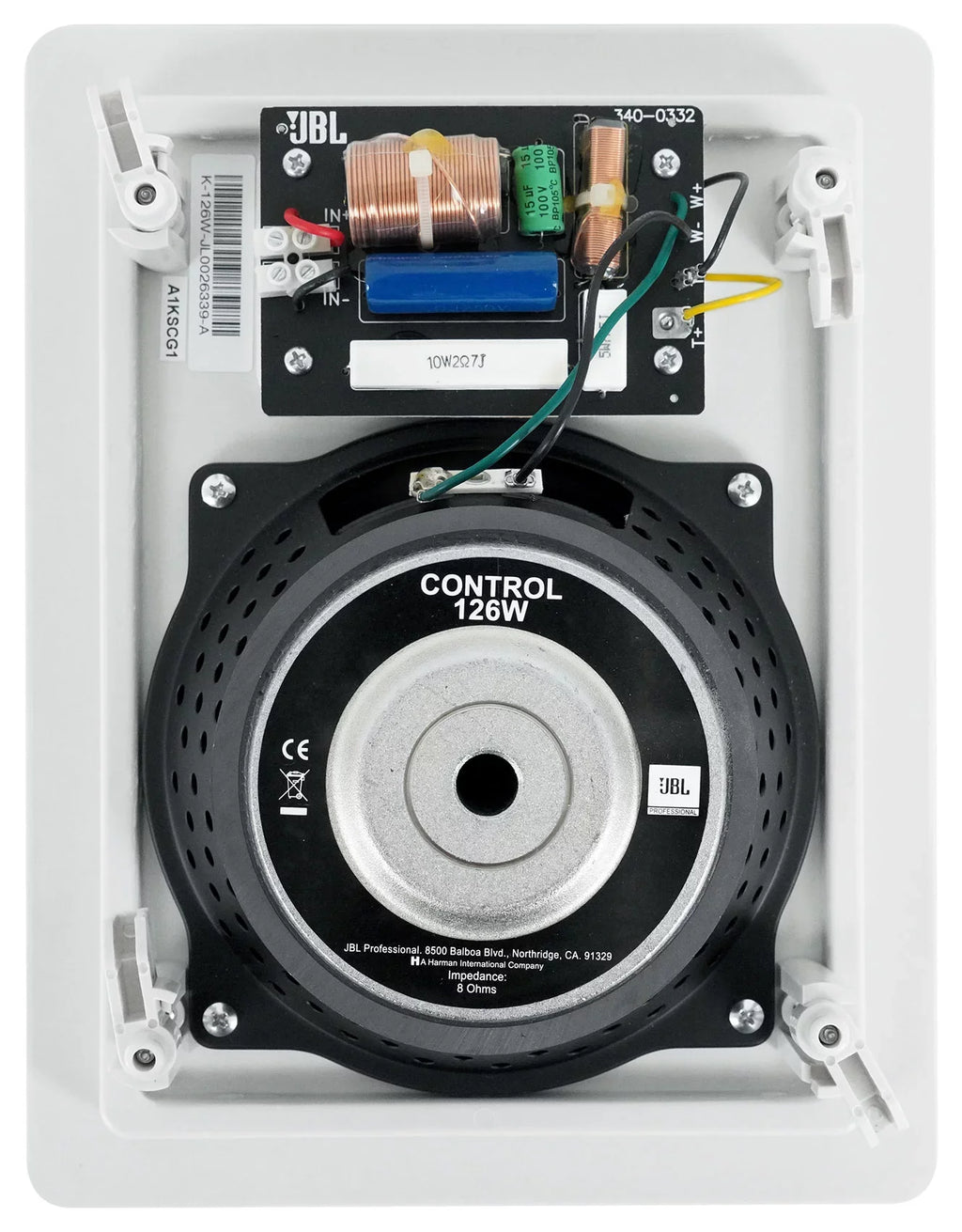 Pair JBL Control 126 W 6.5" 2-Way In-Wall Sizepeakers For Home/Restaurant/Bar/Cafe
