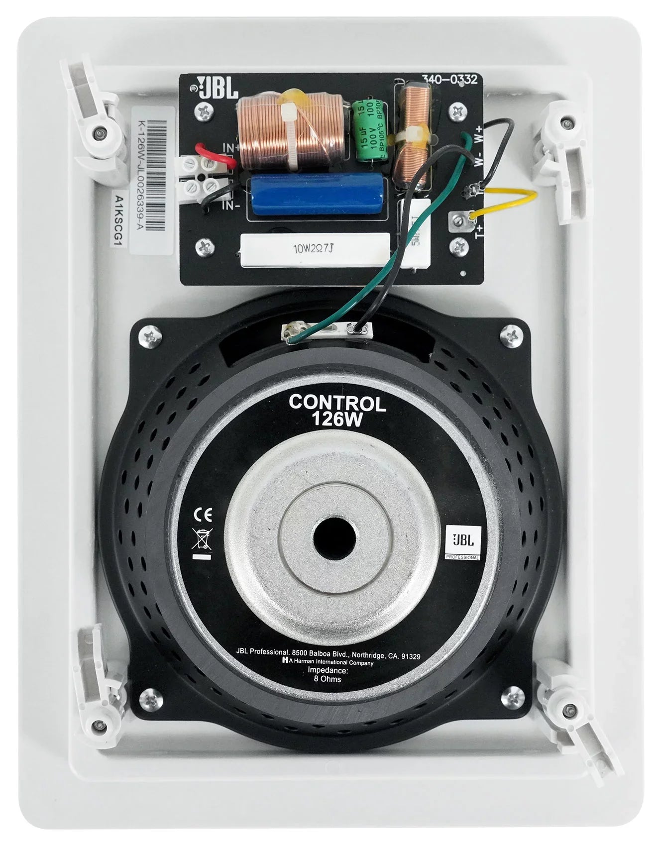 Pair JBL Control 126 W 6.5" 2-Way In-Wall Sizepeakers For Home/Restaurant/Bar/Cafe