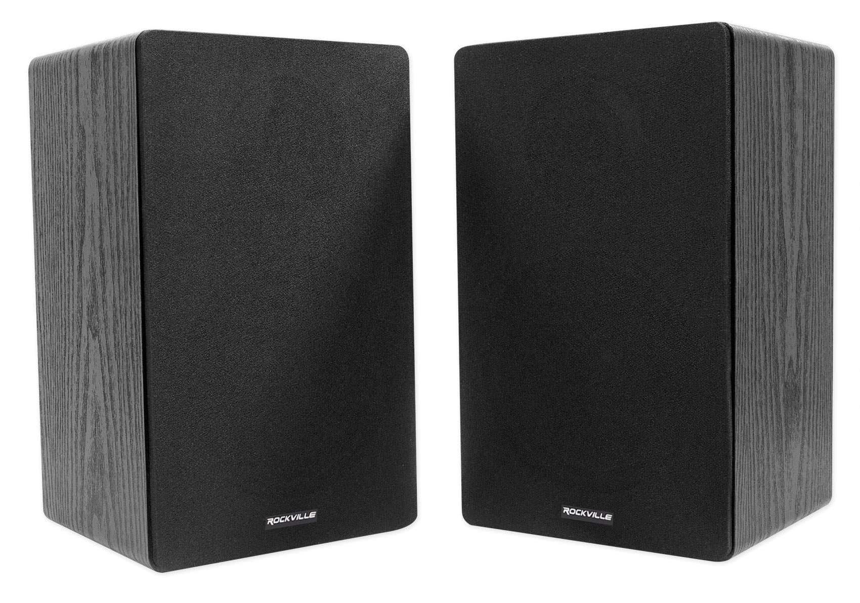 Rockville BLUAMP 150 Amplifier w/ Bluetooth+(4) 6.5" Bookshelf Sizepeakers+Sizetands