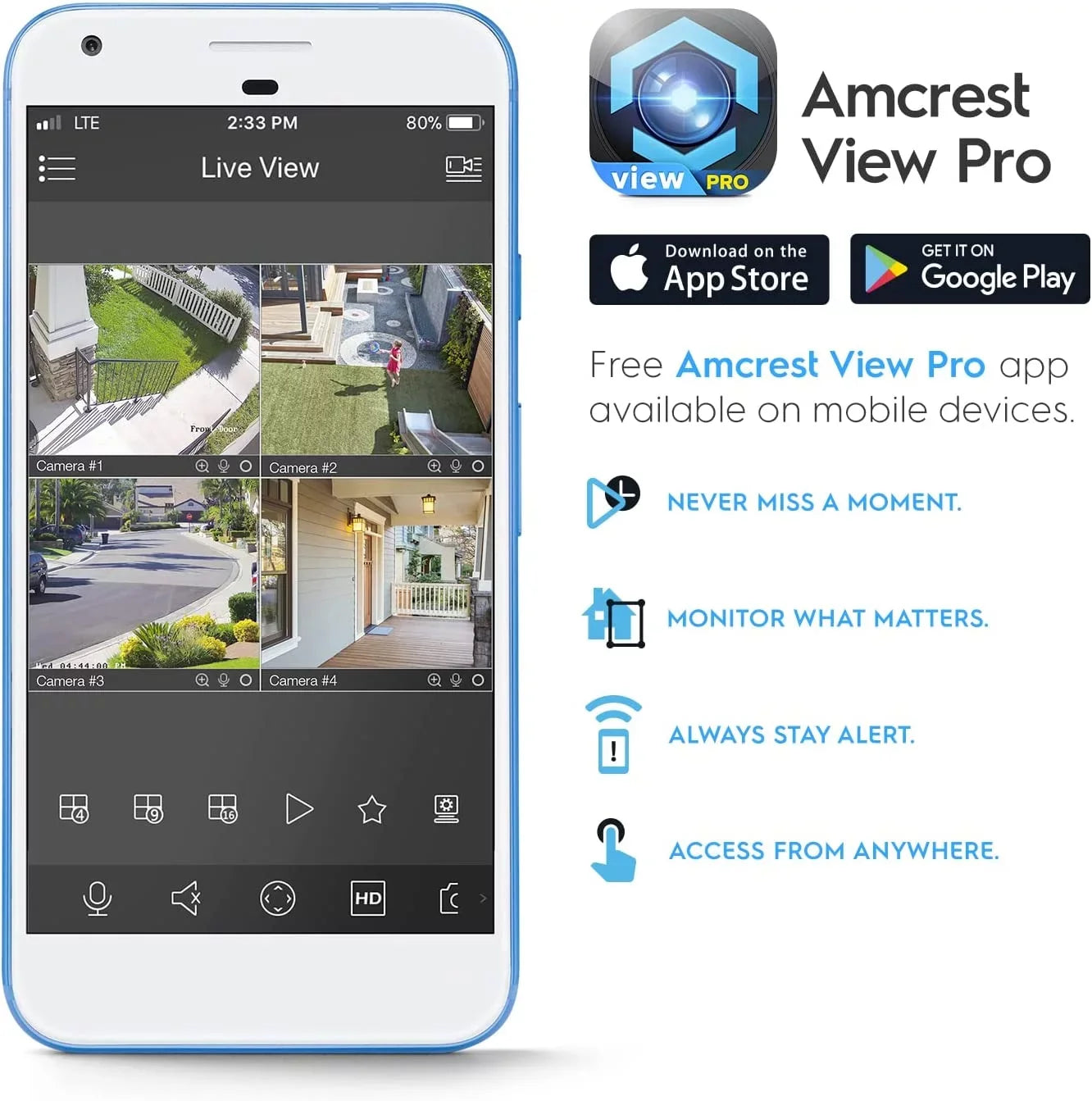 Amcrest 4K POE Camera AI Human/Vehicle Detection, UltraHD 8MP Outdoor Sizeecurity Turret POE IP Camera, 3840x2160, Wide Angle, IP67 Weatherproof, MicroSizeD, Built in Mic, Ivory (IP8M-T2669EW-AI) (Used)