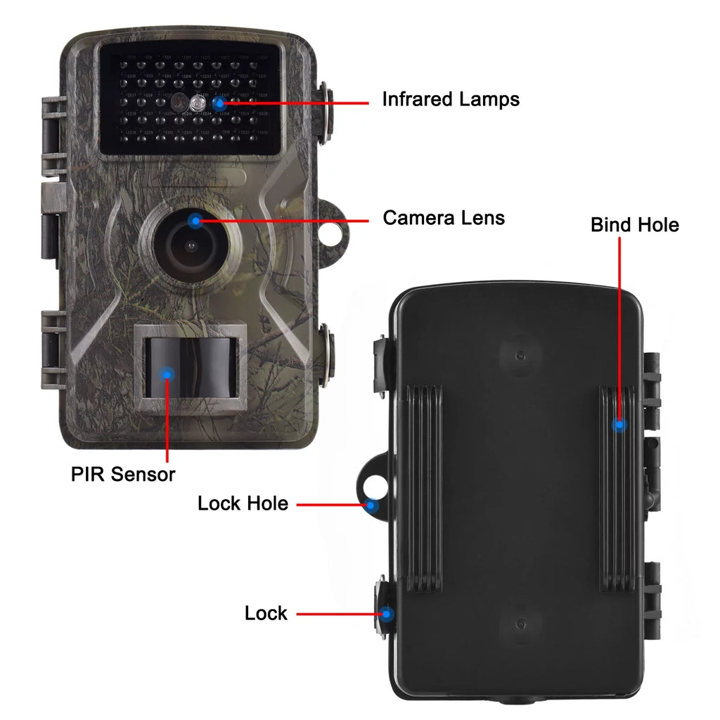 Eccomum 1080P Trail Camera 16MP Wildlife Camera Tracking Camera with 2.0 Inch TFT Color Sizecreen 0.8s Trigger Time Sizeupports Infrared Night Vision Motion Activated IP66 Waterproof