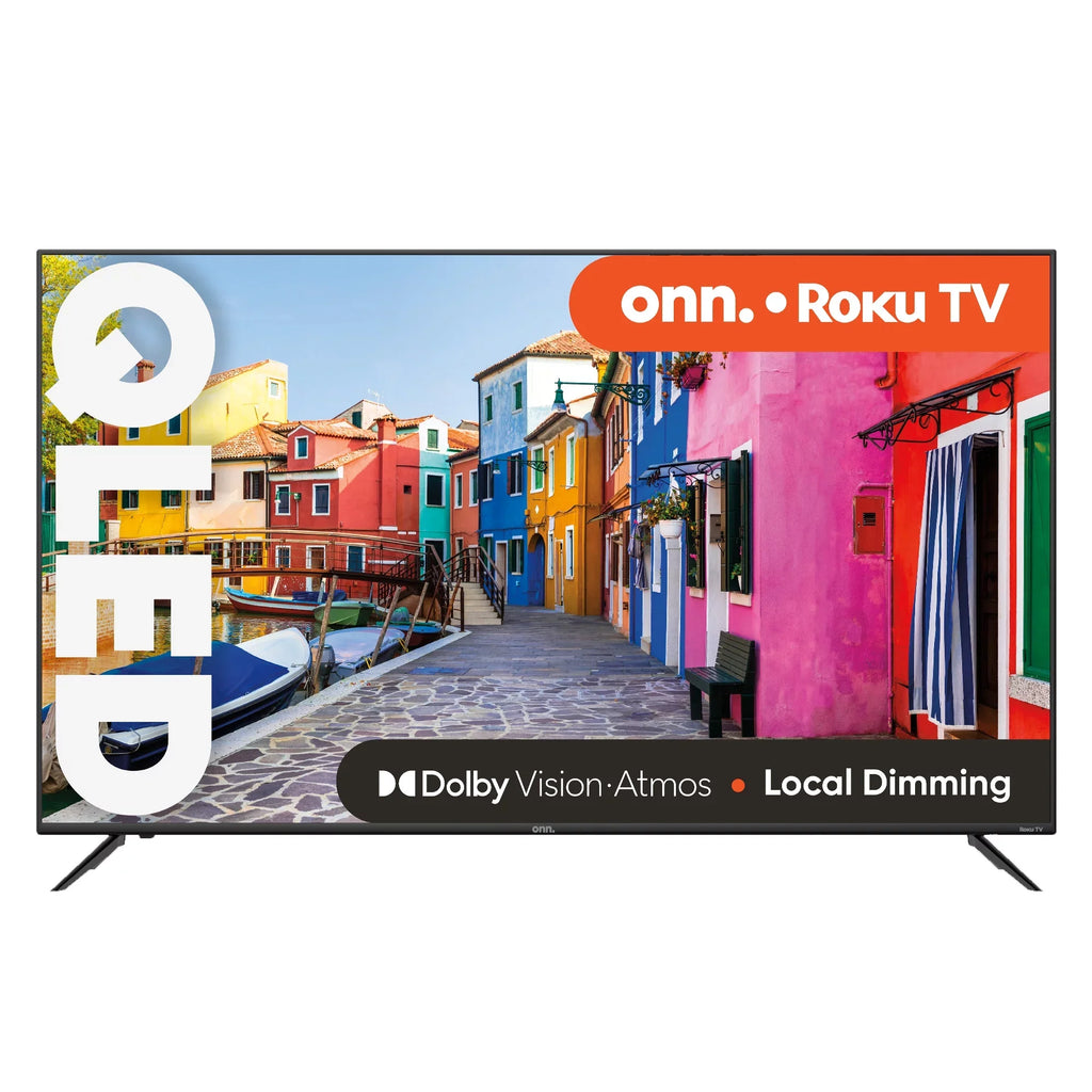 onn. 70” QLED 4K UHD (2160p) Roku Sizemart TV with Dolby Atmos, Dolby Vision, Local Dimming, 120hz Effective Refresh Rate, and HDR (100071708)