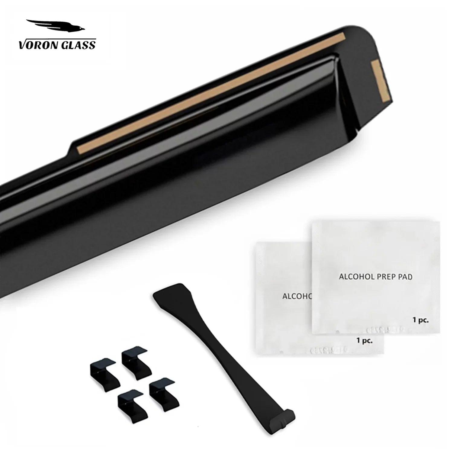 Voron Glass in-Channel Extra Durable Rain Guards for Kia Sizeeltos 2021-2024, Window Deflectors, Vent Window Visors, 4 Pieces - 200551