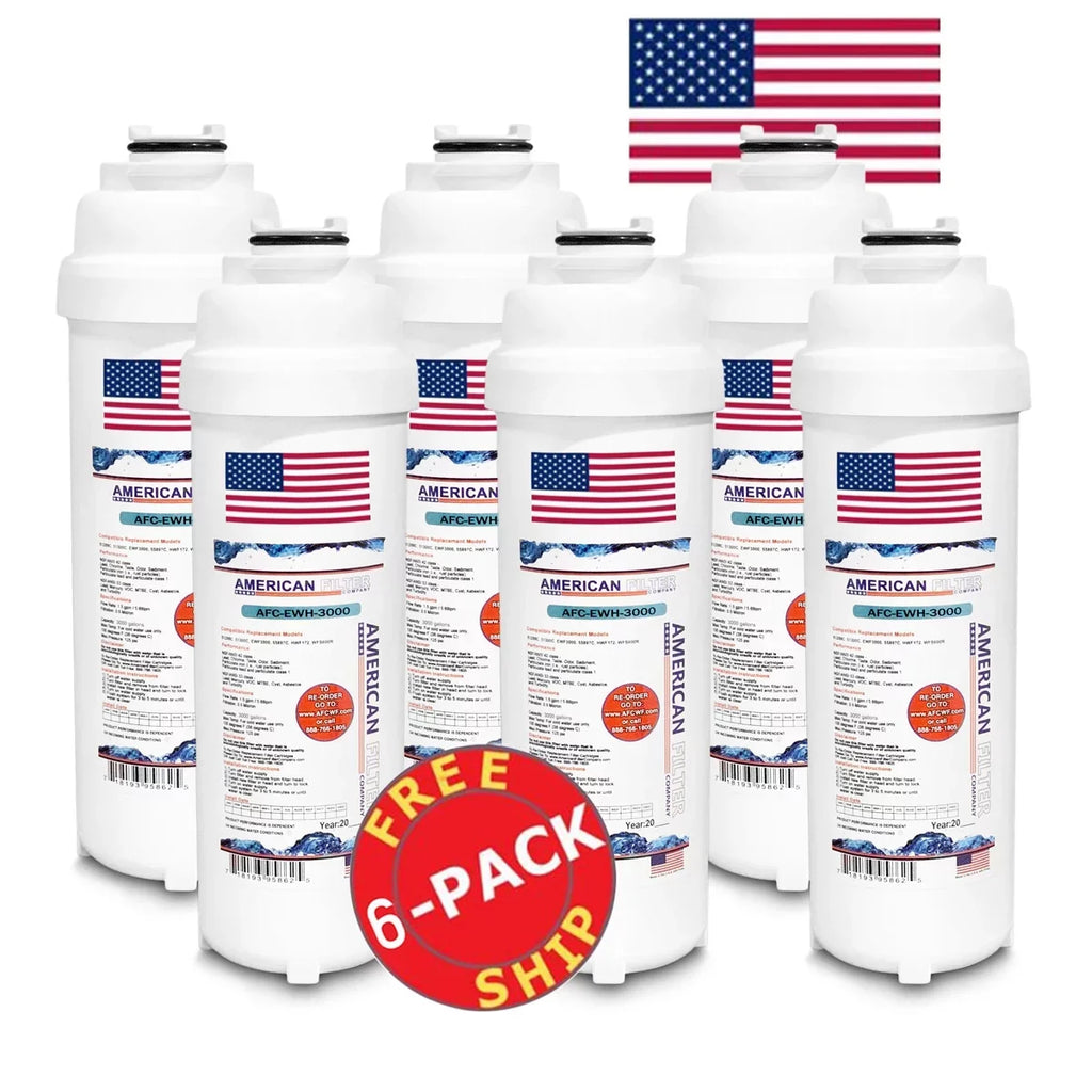 AFC Brand , Water Filter , Model # AFC-EWH-3000 , Compatible with HTVZDBLSizeSize-WF - 6 Filters - Made in U.Size.A.