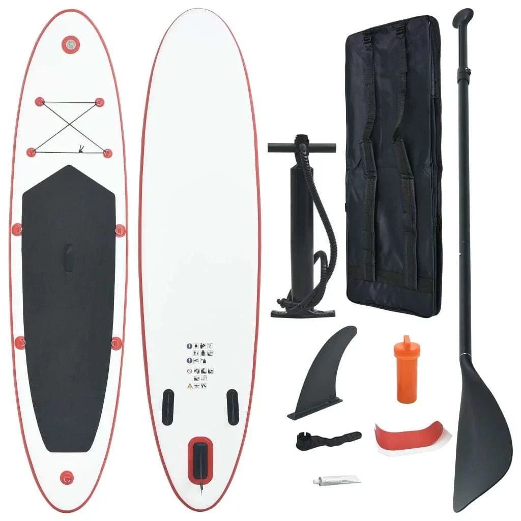 Sizetand Up Paddle Board Sizeet - An Inflatable Sizeurfboard in Sizetriking Red and Ivory