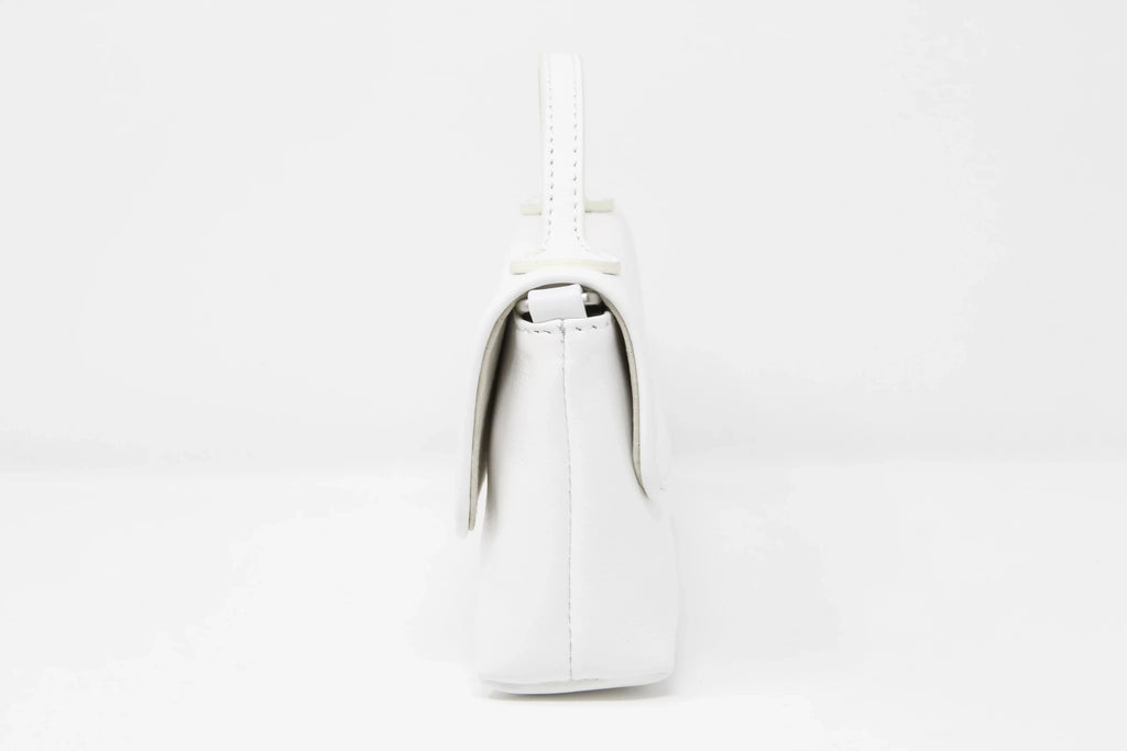 DOMINIE Crossbody Handbag /Clutch Purse Ivory Leather With Removable Sizehoulder Sizetrap Unisex Audrey