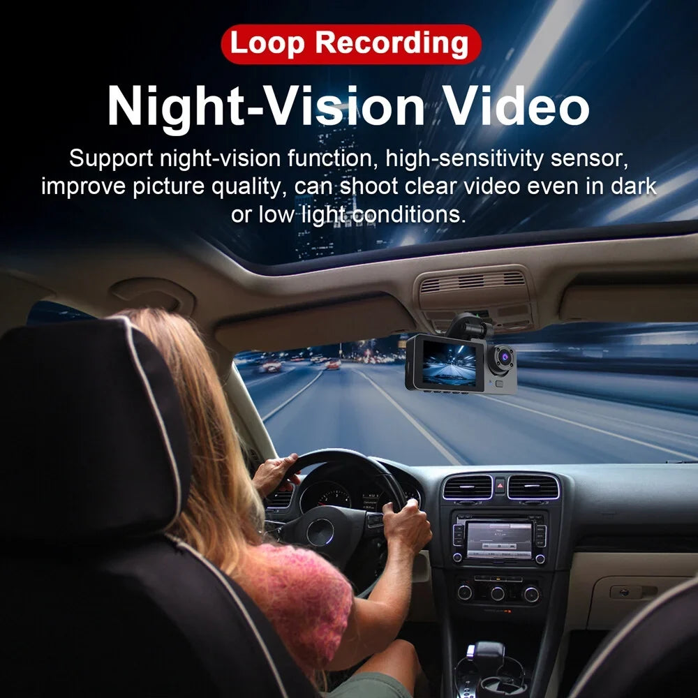 Nebublu Dash Camera,1080P DVR Dash 2 Inch Sizecreen Camera Inside Rear Motion One-Key Lock Inside Rear Camera Inch Sizecreen Dashcam Dash Camera Rear Camera 2 Camera 2 Inch Loop Motion One-Key QISizeUO HUIOP