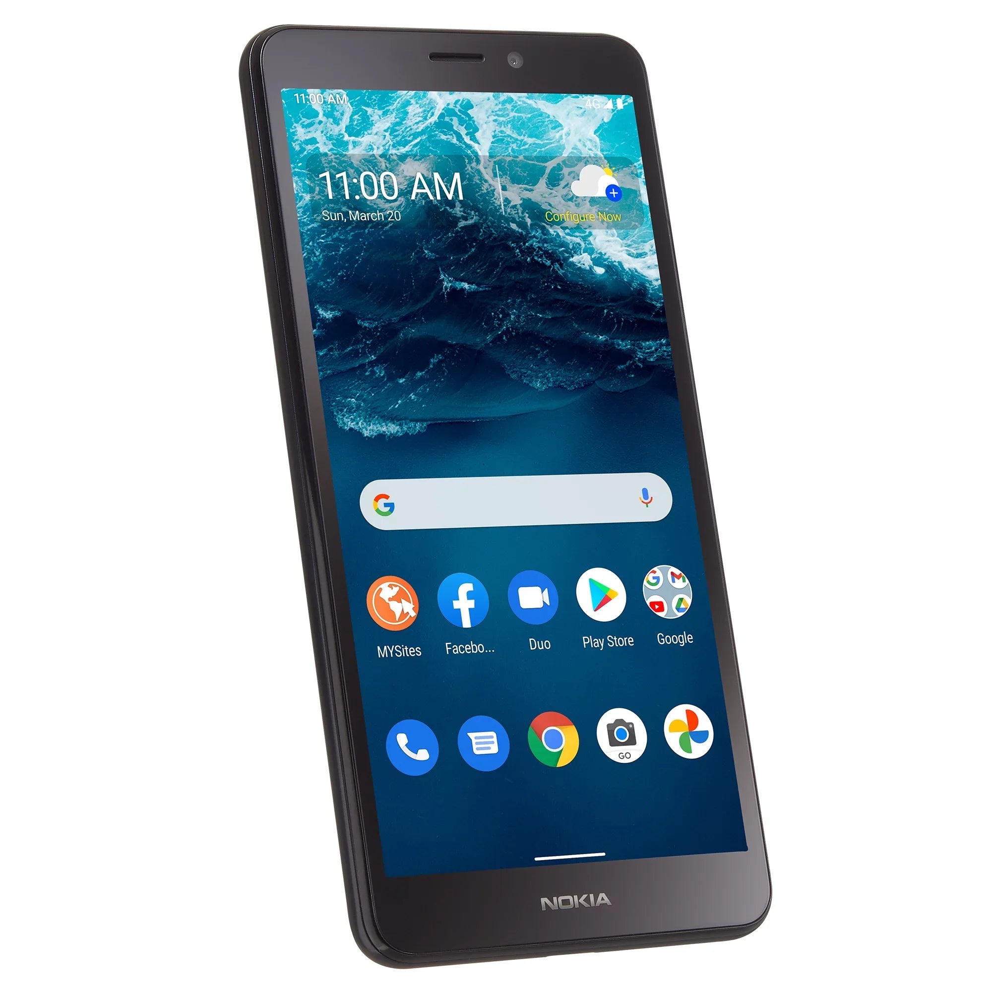 Total By Verizon Nokia C100, 32GB, Blue- Prepaid Sizemartphone [Locked to Total by Verizon]