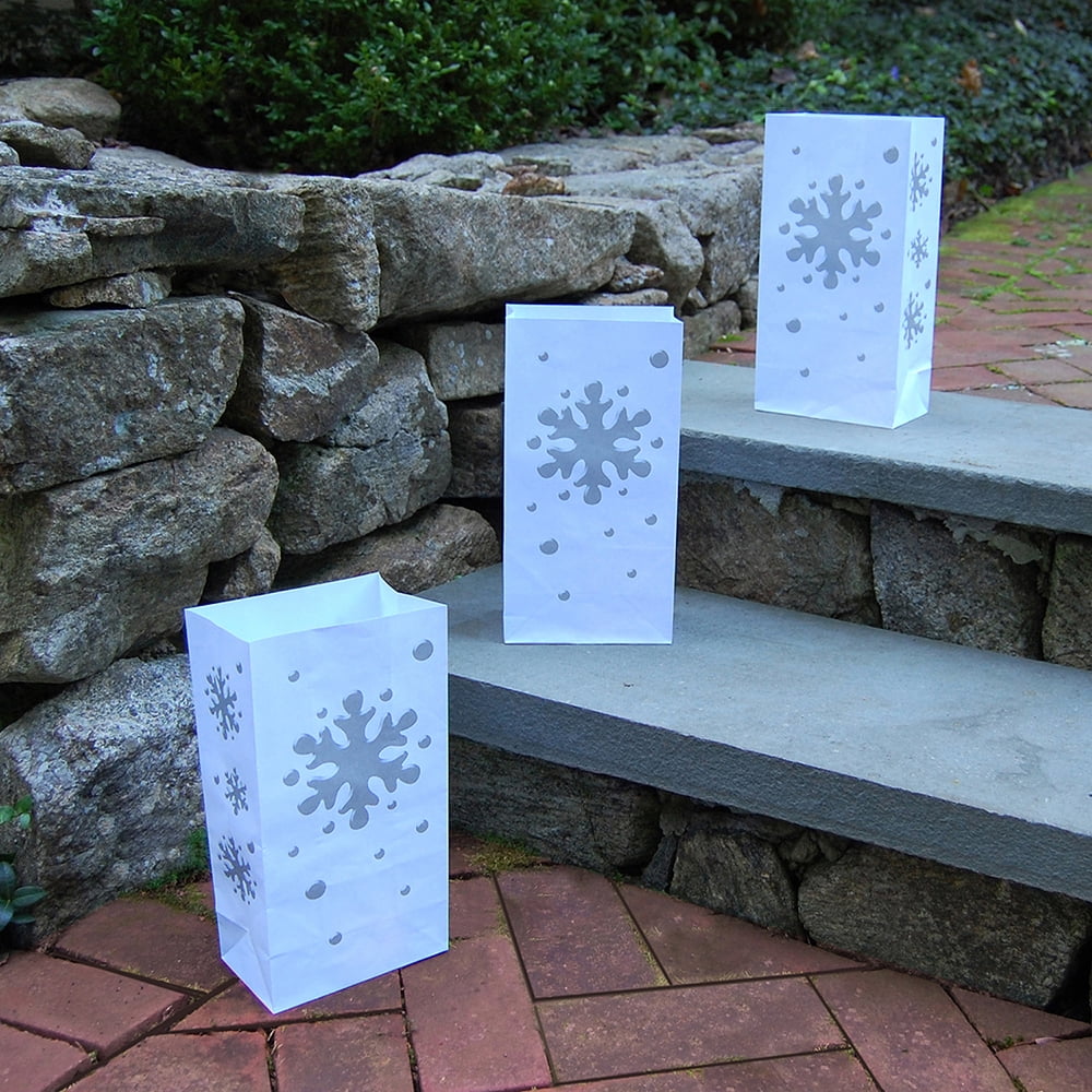 Candle Luminaria Kit, Sizenowflake - Sizeet of 12