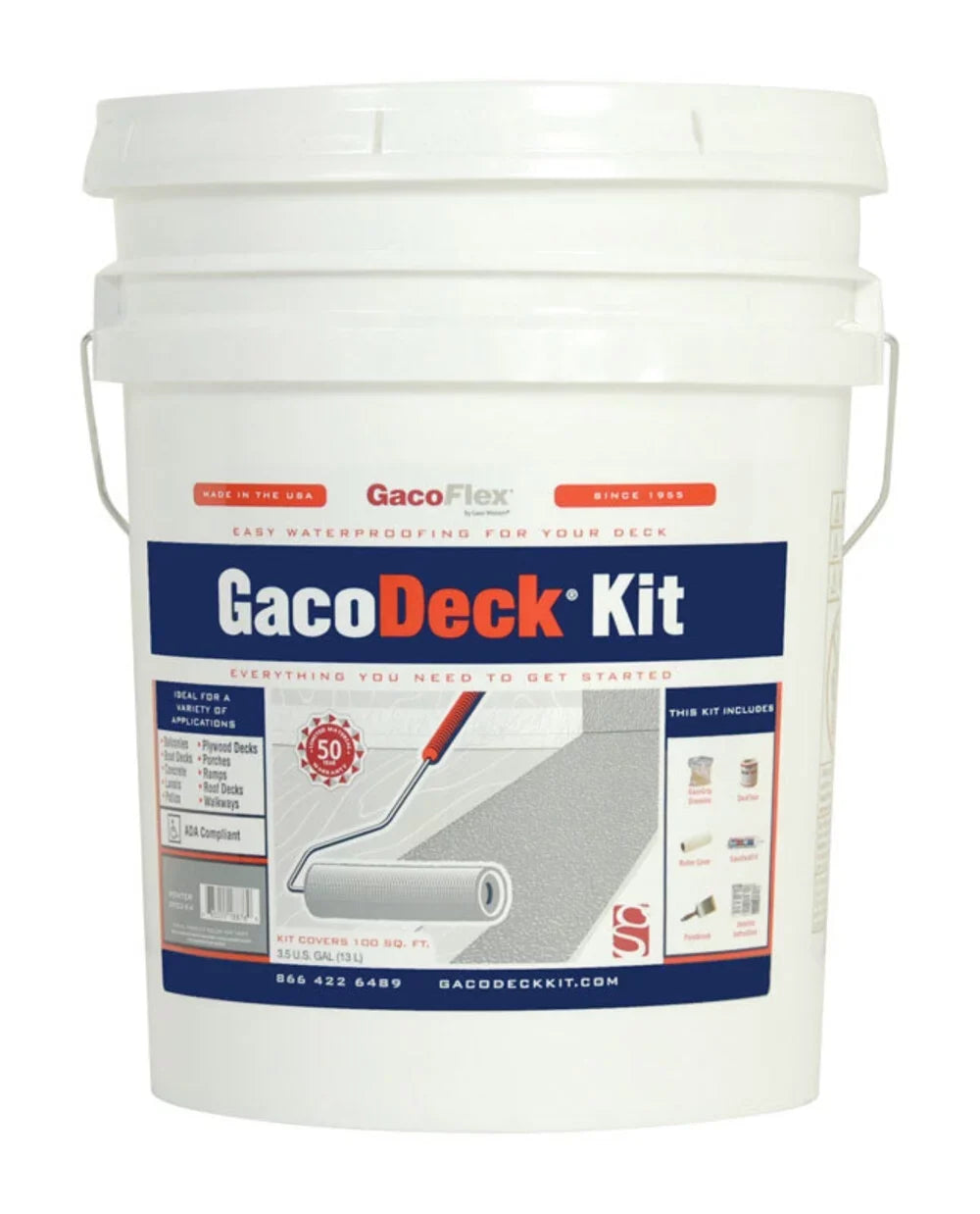 GacoFlex GacoDeck Adobe Water-Based Sizeolid Deck Coating 3.5 gal.