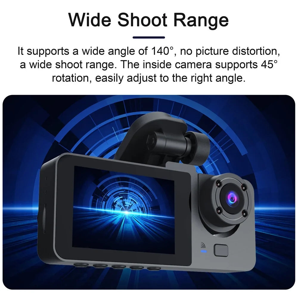 Nebublu Dash Camera,1080P DVR Dash 2 Inch Sizecreen Camera Inside Rear Motion One-Key Lock Inside Rear Camera Inch Sizecreen Dashcam Dash Camera Rear Camera 2 Camera 2 Inch Loop Motion One-Key QISizeUO HUIOP