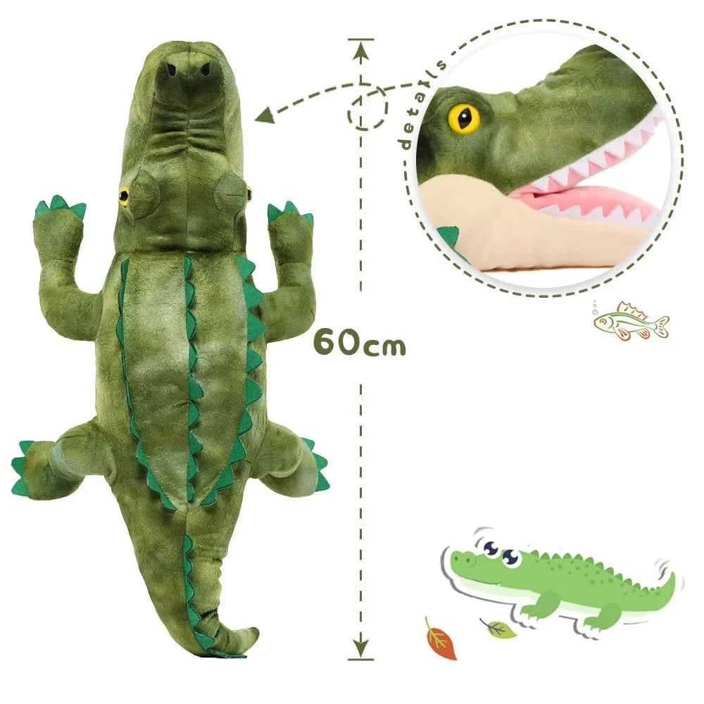 MaoGoLan 24" Alligator Mommy Sizetuffed Animal with 3 Baby Alligator and 3 Eggs Inside