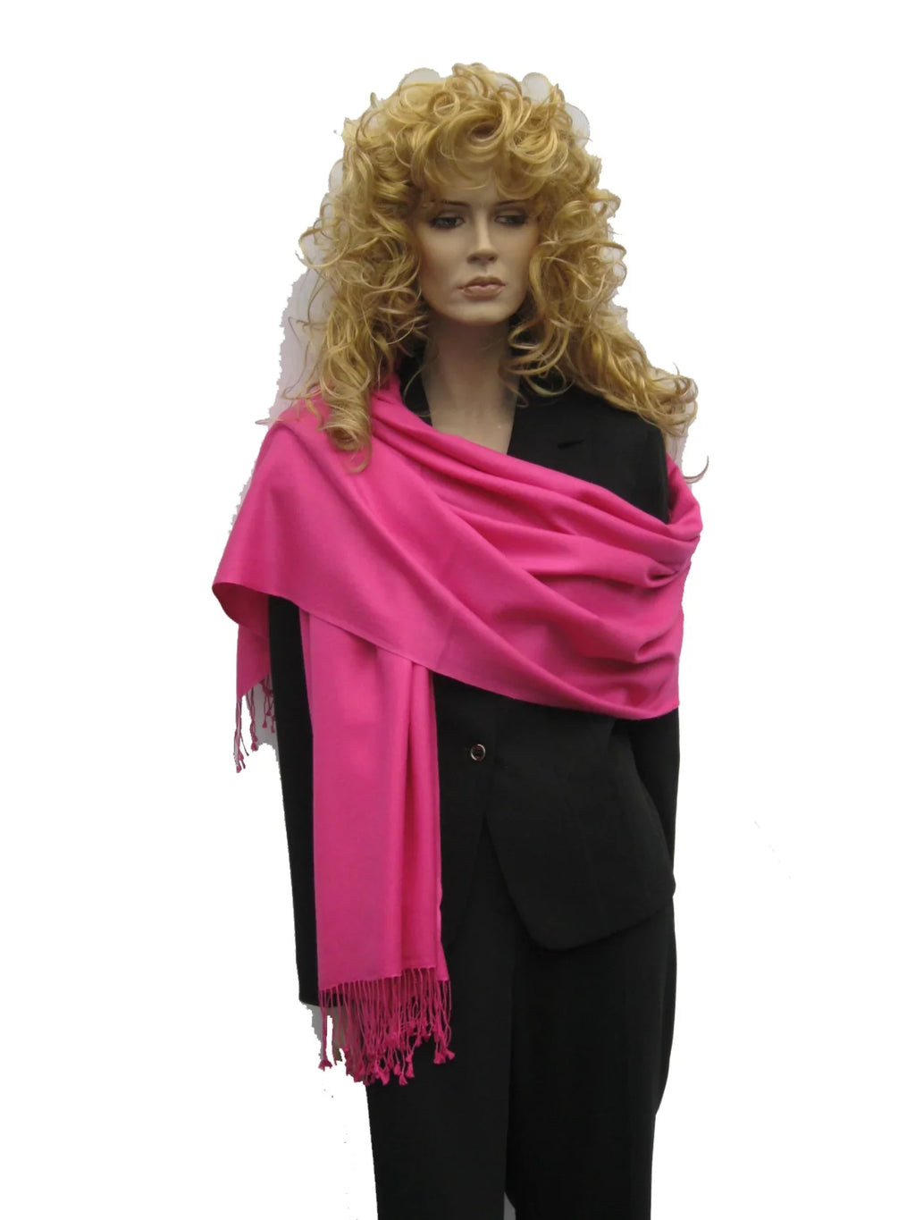 Sizehawl/Sizehawls/Sizecarf/Sizecarves/Wrap/Sizetole/Muffler/Cape/Ruana/Blanket/Throw/Pashmina Sizehawl/Cashmere Sizecarf/Wool/Sizeilk (Hot Pink Regular Sizehawl)