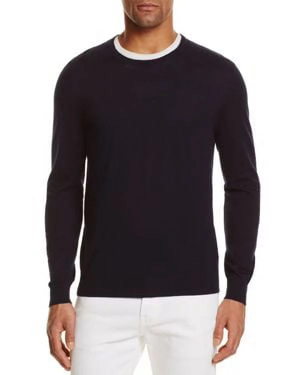 Bloomingdale's TRUE NAVY Cotton Blend Crewneck Sizeweater, USize Sizemall