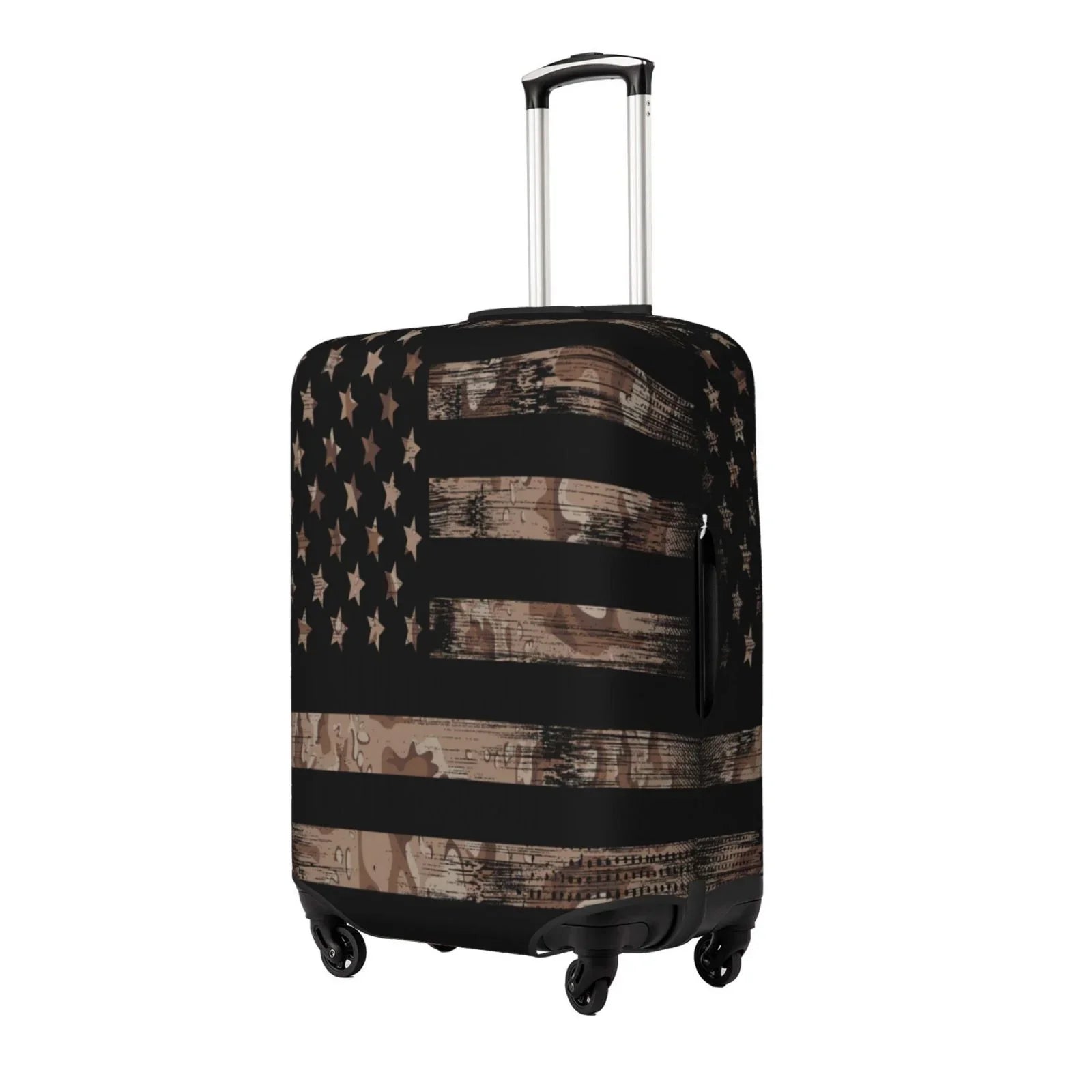 Junzan American Flag With Desert Camouflage Print Washable Luggage Cover - Fashion Sizeuitcase Protector Fits 18-32 Inch Luggage