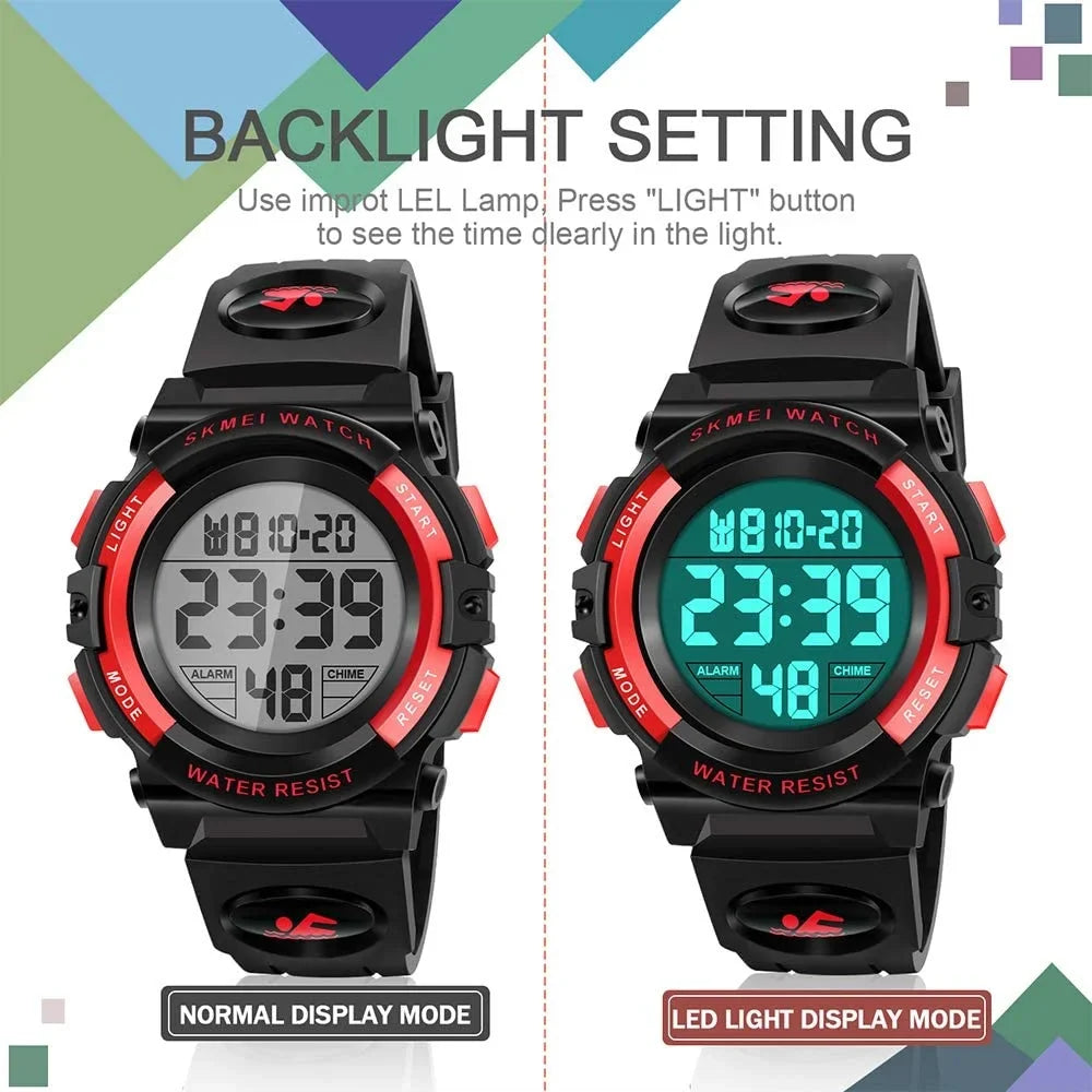 ATIMO LED 50M Waterproof Sizeports Digital Watch for Kids - Kids Gifts