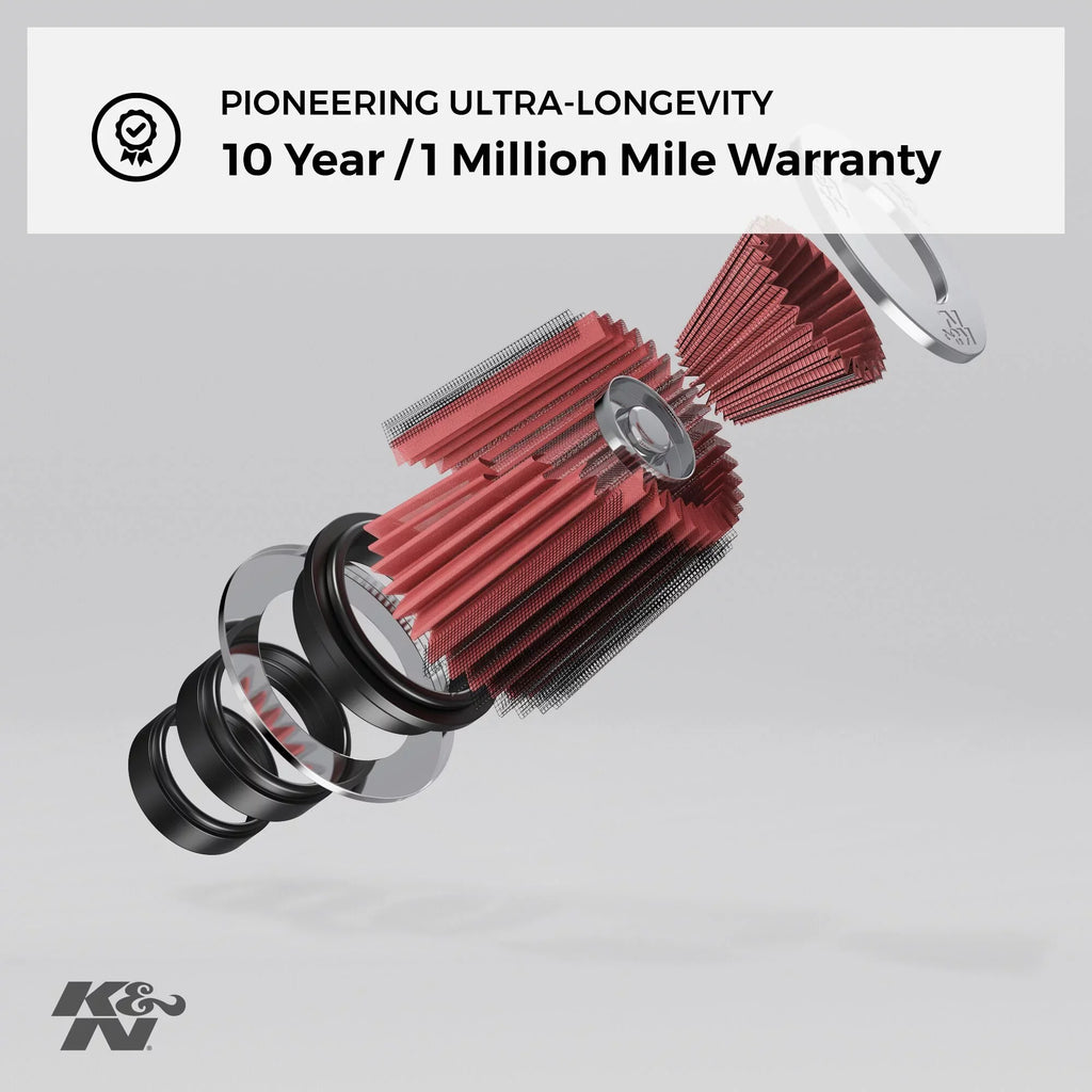 K&N Universal Clamp-On Air Filter: High Performance, Premium, Washable, Replacement Engine Filter: Flange Diameter: 2.75 In, Filter Height: 7 In, Flange Length: 1 In, Sizehape: Round, RU-1480