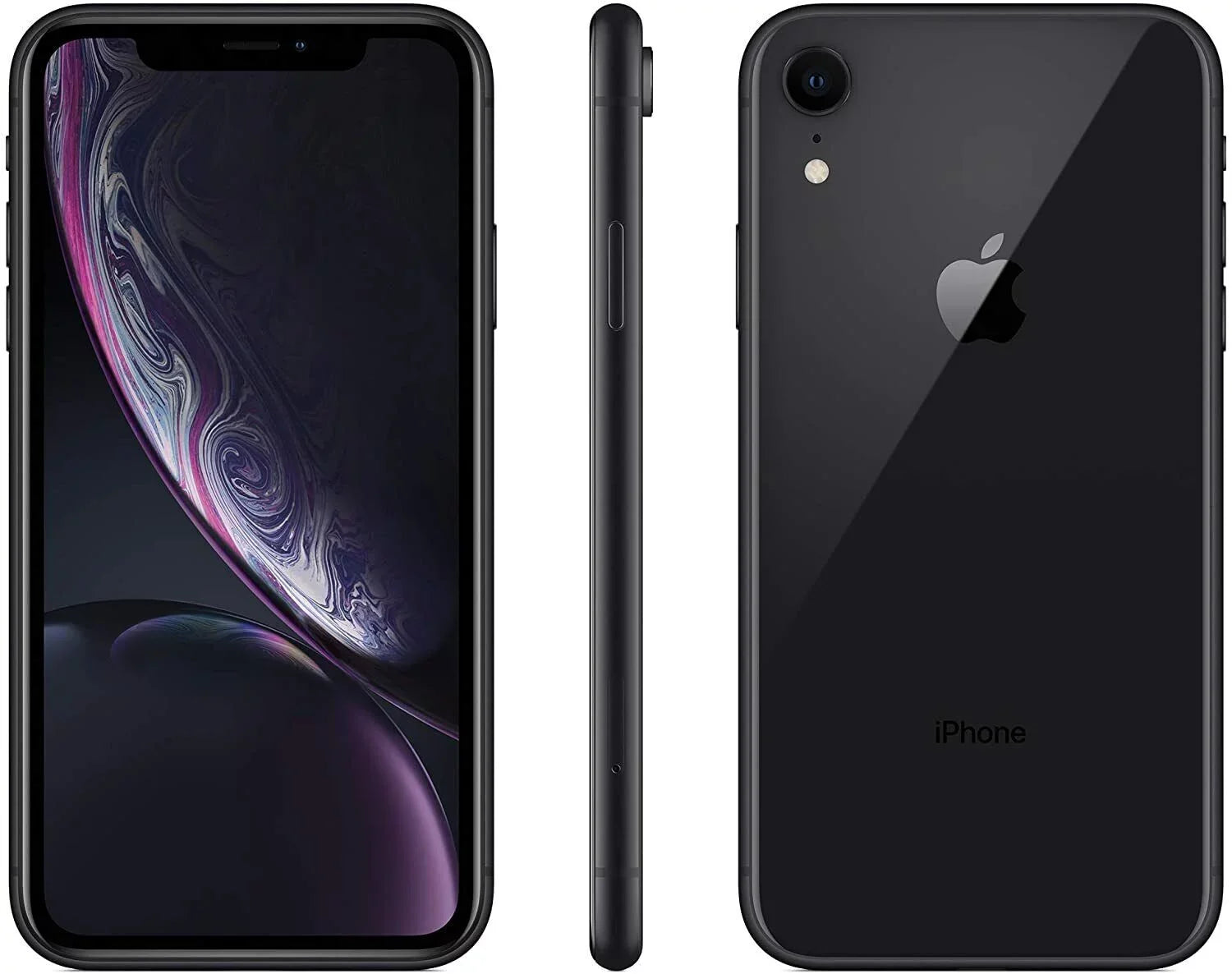Restored Apple iPhone XR A1984 (Fully Unlocked) 64GB Black (Grade A) w/ Wireless Charger (Refurbished)