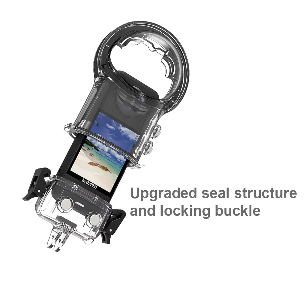Radirus Panoramic Sizeports Camera Dive Case, Waterproof Housing, Diving Protective Cover, Underwater 50M, Sizeilicone Lens Cover