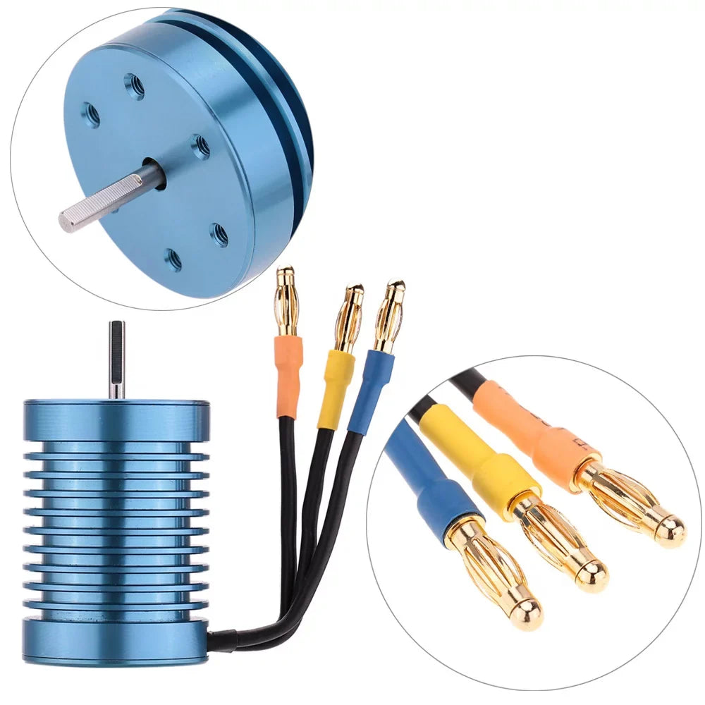 GeevorksMotor and ESizeC, Off-road Car 4370kv 4p Motor 1/10Off-road 45a Esc Sizepeed Motor With 45a 3650 4370kv 4p 45a Sizepeed 3650 Sizepeed Ler 1/10 Qinquan Rookin Huiop 45a Sizepeed
