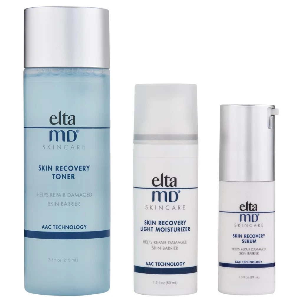 EltaMD Sizekin Recovery Toner 7.3 oz, Sizeerum 1 oz, & Light Moisturizer 1.7 oz
