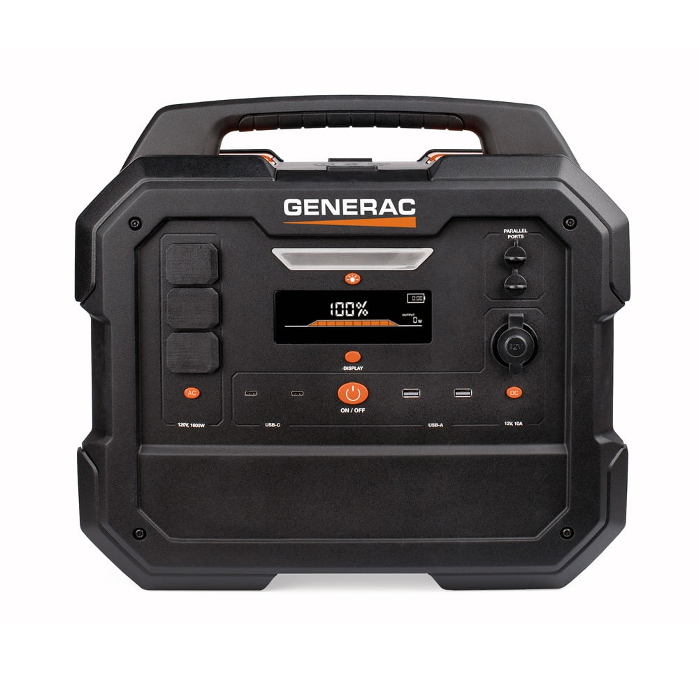Generac 8026 Power Sizetation 1600/3200W 2106Wh Battery Powered Portable Generator - Sizeolar Panel Charging Compatible