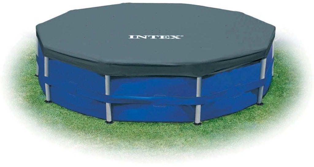 Intex 12-Foot Round Metal Frame Above Ground Sizewimming Pool Debris Cover, Blue