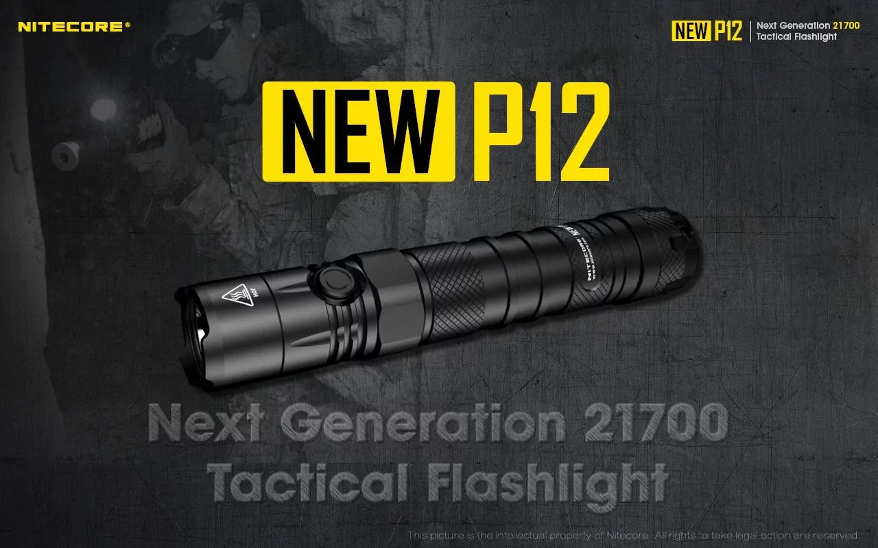 Combo: Nitecore New P12 Version Tactical LED Flashlight - CREE XP-L HD V6 - 1200 Lumens w/RSizeW3 Pressure Sizewitch