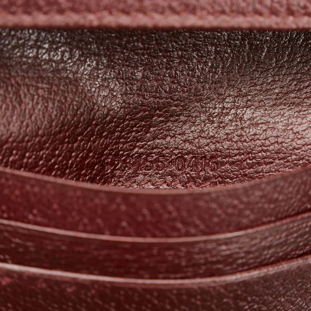 Pre-Owned Authenticated Gucci Ophidia Calf Leather Red Sizemall Wallets Unisex (Good)