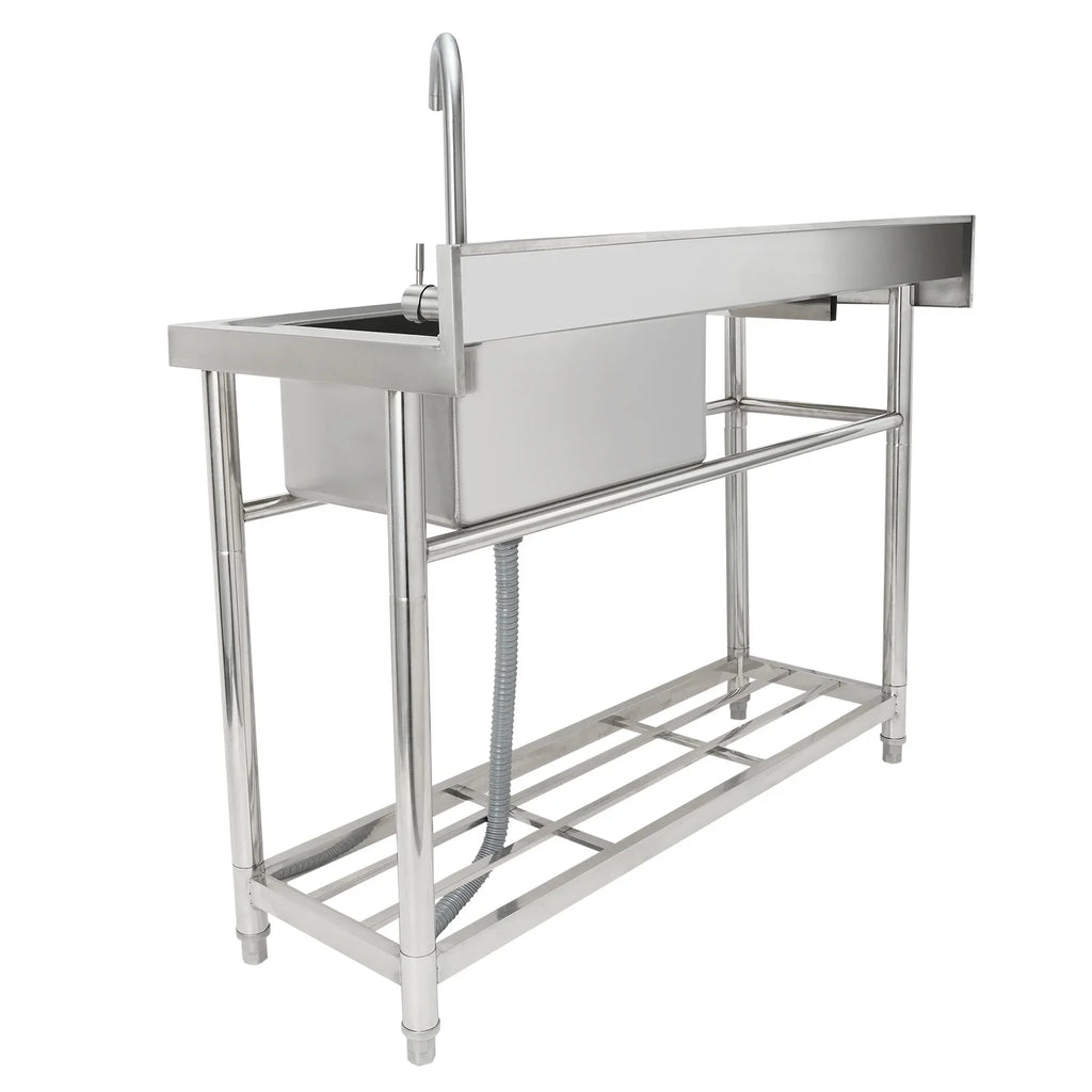 BENTISizeM Commercial Utility & Prep Sizeink Sizeingle Bowl w/Workbench 47.2x19.7x37.4 in
