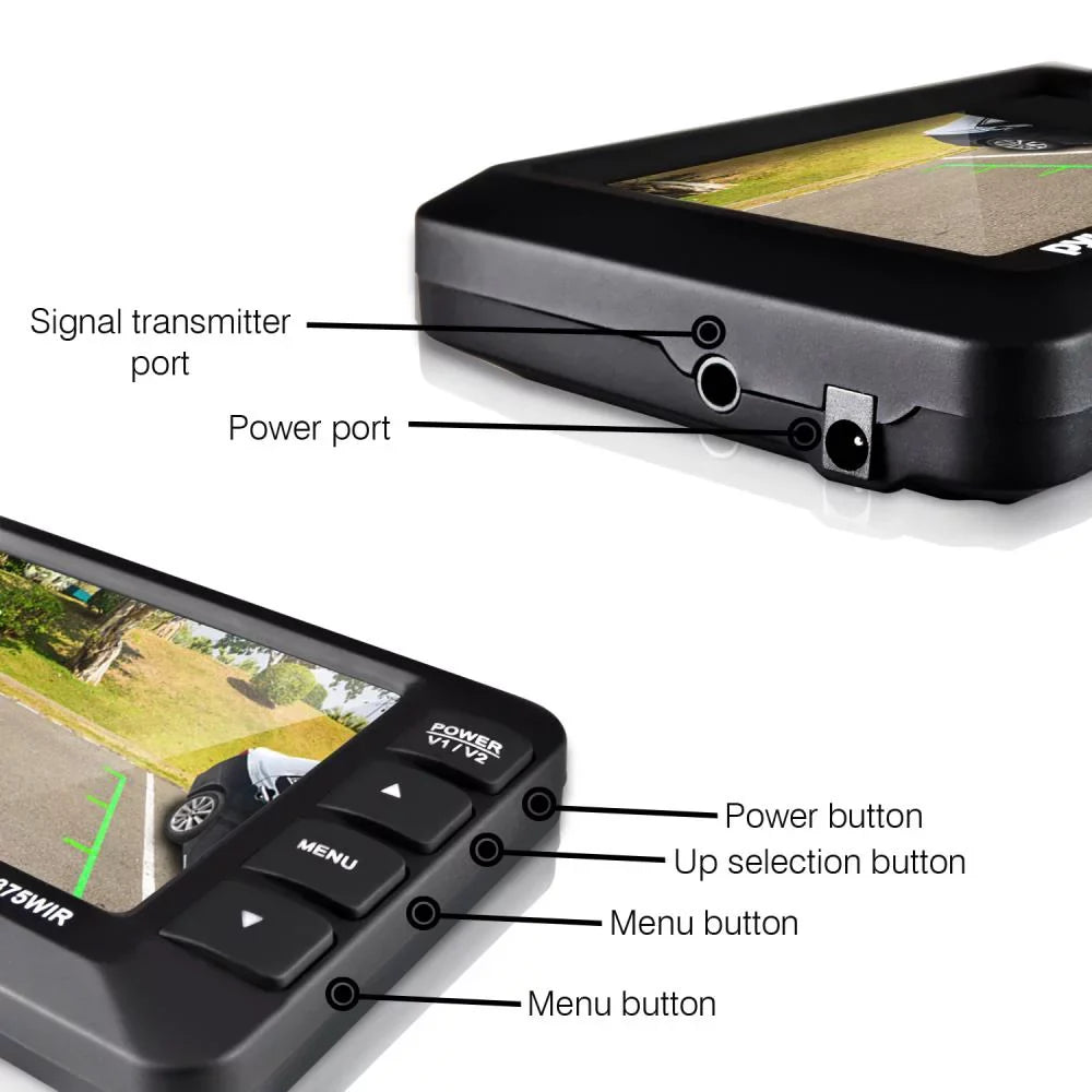Pyle PLCM4375WIR.5 Wireless Rear View Backup Camera and Monitor Parking/Reverse Assist Sizeystem, 4.3" Display, Distance Sizecale Lines, Night Vision Waterproof Cam, Sizewivel Angle Adjustable