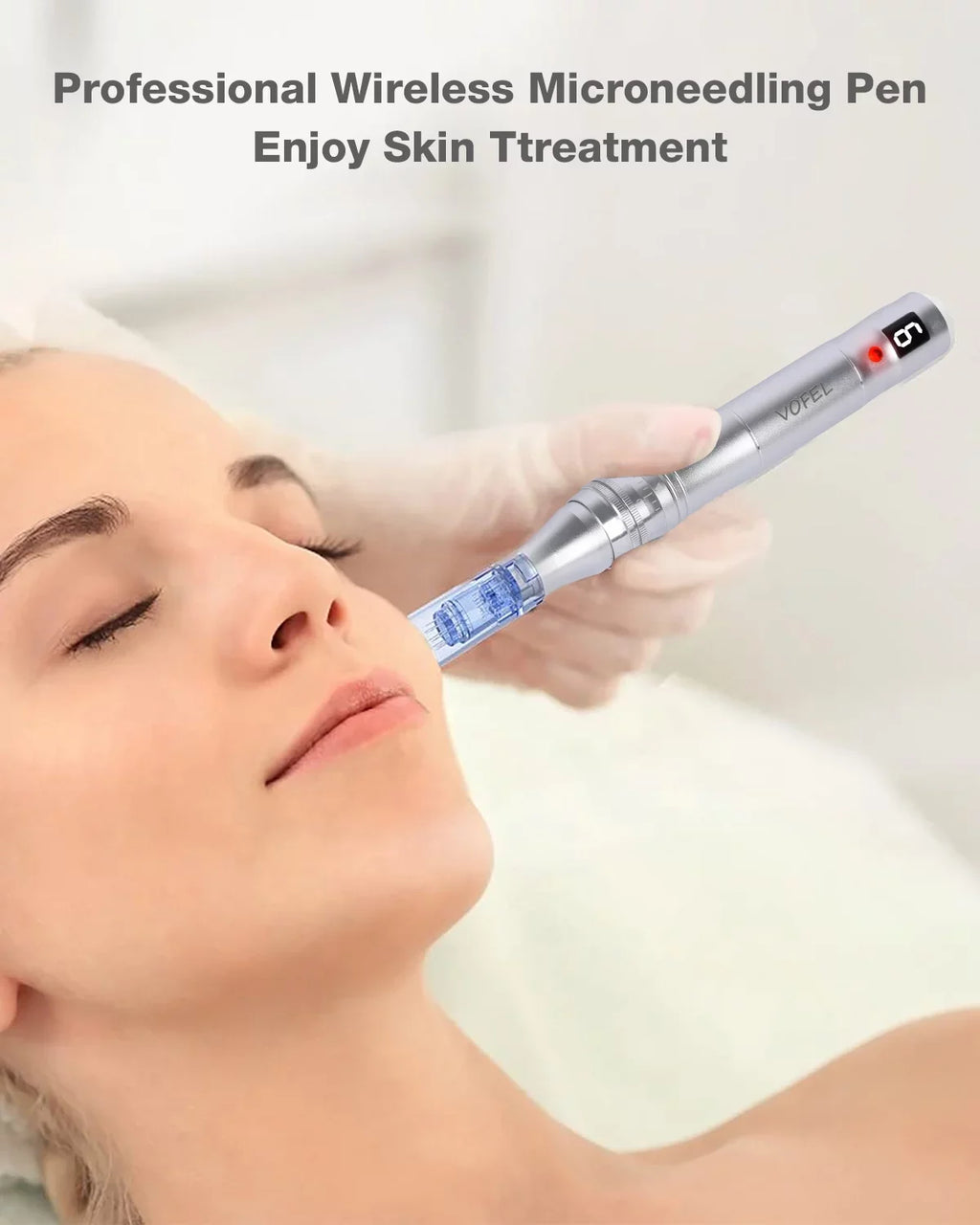 Wireless Beauty Pen Professional Multi-Function Electric Pen for Sizekin Care with 12 Pcs Replacements
