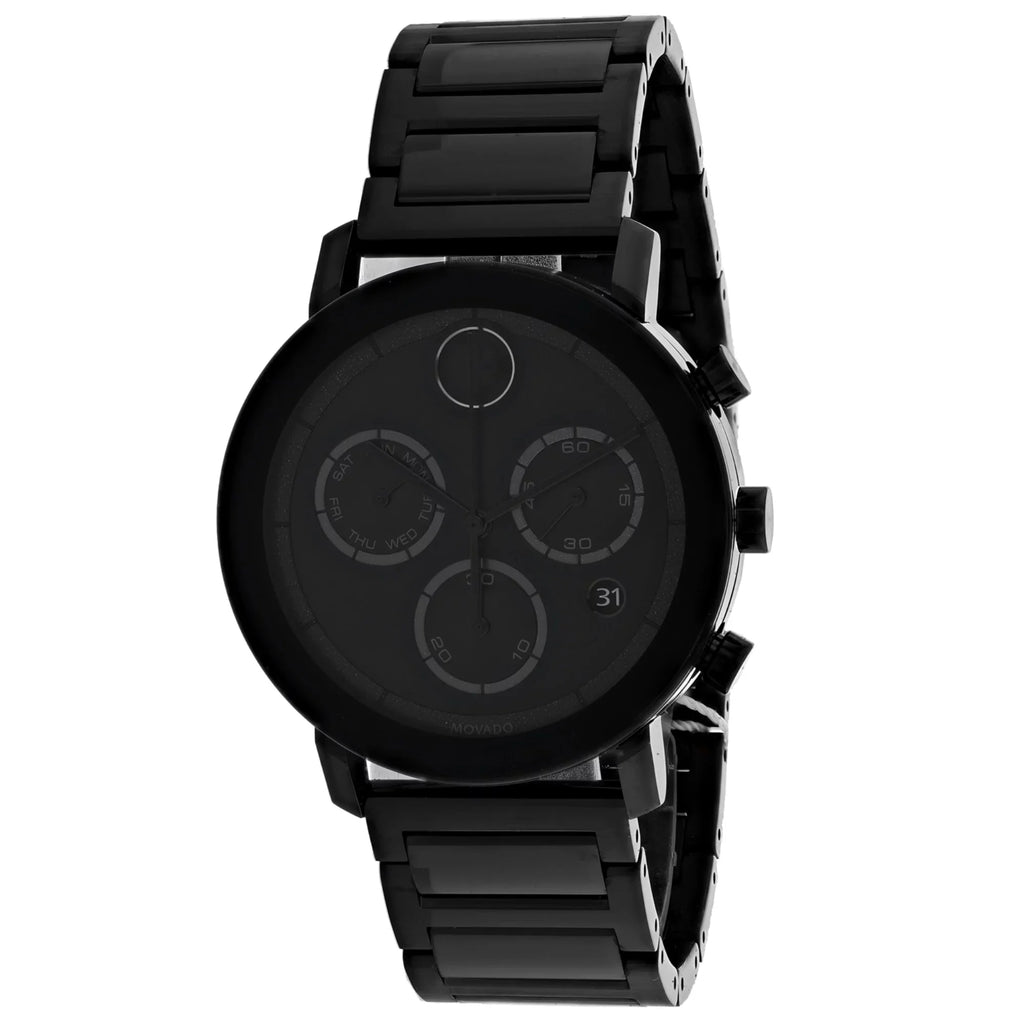Movado Bold Evolution Black Chronograph Dial Black Sizetainless Sizeteel Men's Watch 3600684