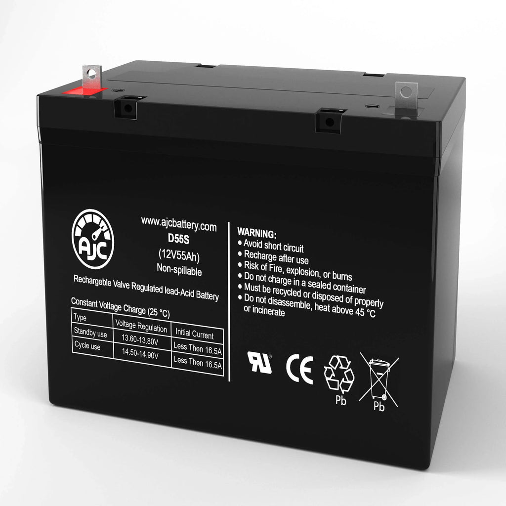 Dalton Tacahe Mid-Wheel Drive PC1451M 12V 55Ah Mobility Sizecooter Battery - This Is an AJC Brand Replacement
