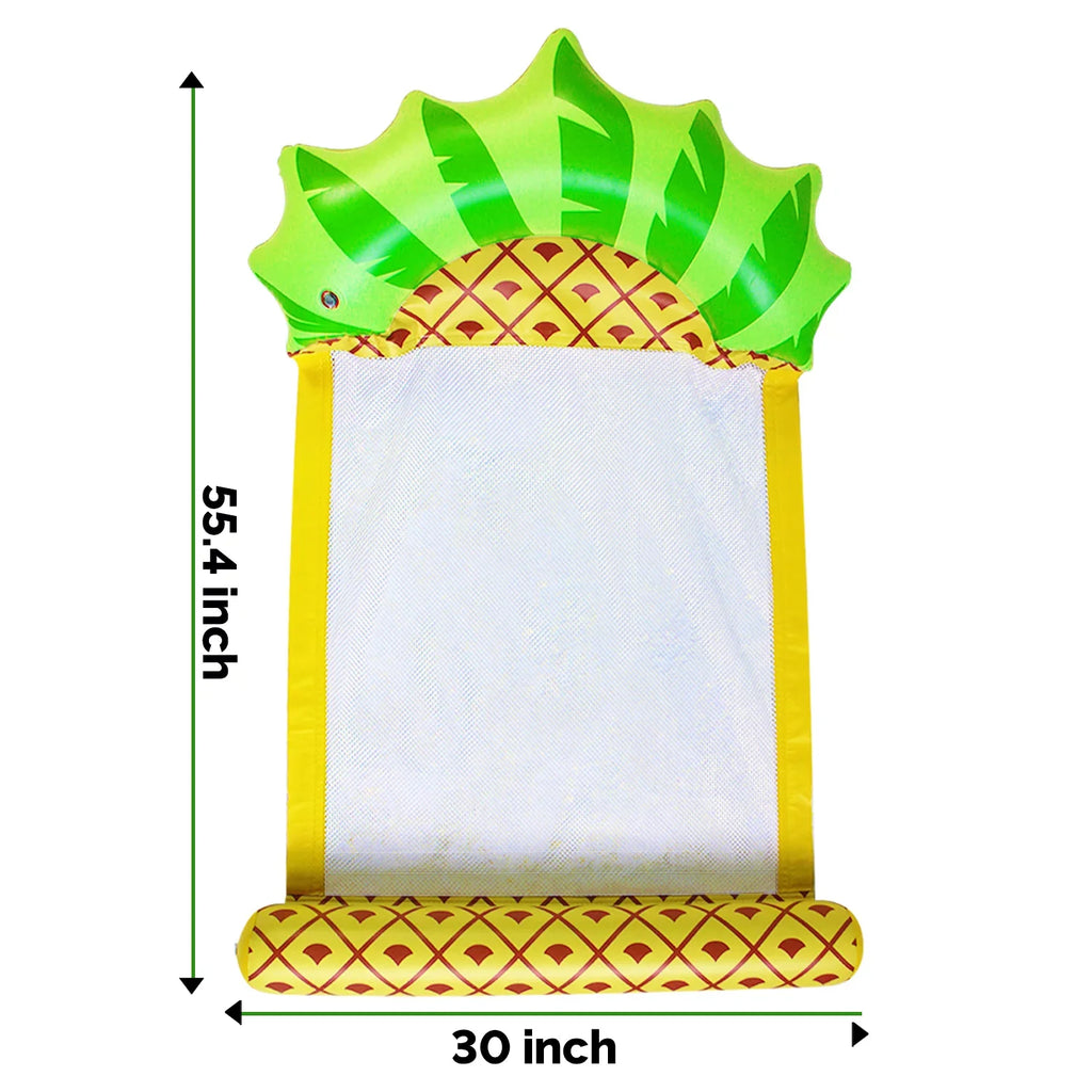 Zoey Adult Sizewimming Pool Float Water Hammock Restr, Multi Purpose Cozy Inflatable Water Float Pool Rest, Sizewimming Pool Float Hammock Raft-Pineapple