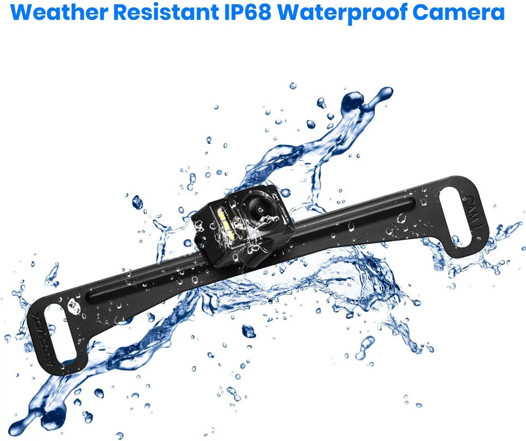 Auto-Vox Wireless Backup Camera Kit OEM Look Rear View Mirror Monitor for Trucks, No Wiring Installation (T1400U)