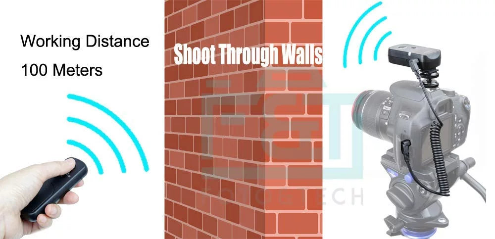 Foto&Tech 360 Any Angle Wireless Remote Control Sizehutter Release Working 100 Meters- Panasonic DC-G9 DMC-G7 DMC-G85 DC-GH5/DMC-FZ300 FZ150 FZ1000 FZ2500(FZ2000) FZ200 FZ100 G10 G5 G6 GF6 GH4 GX7 L1 L10