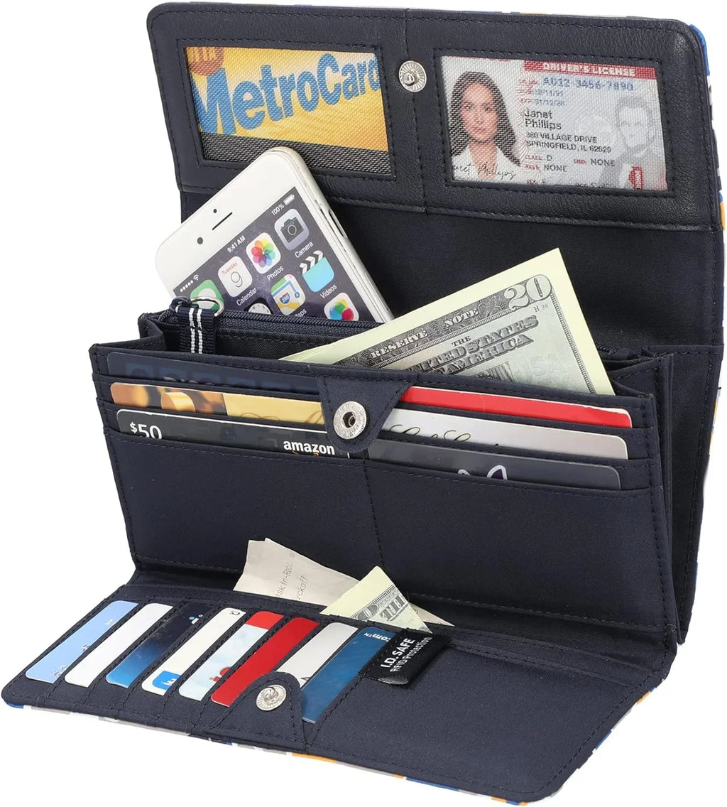 Nautica Money Manager RFID Women’s Wallet Clutch Organizer (Floating Floral Atmosphere)