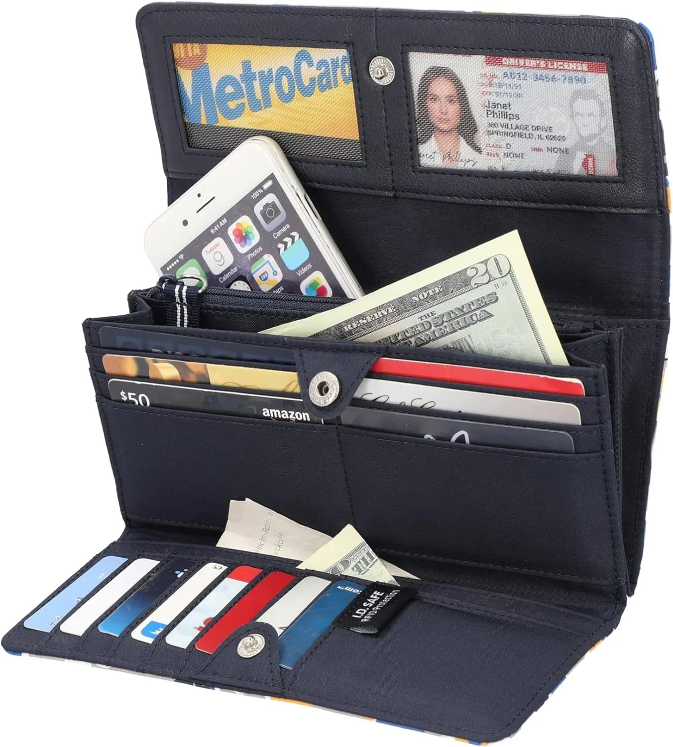 Nautica Money Manager RFID Women’s Wallet Clutch Organizer (Floating Floral Atmosphere)