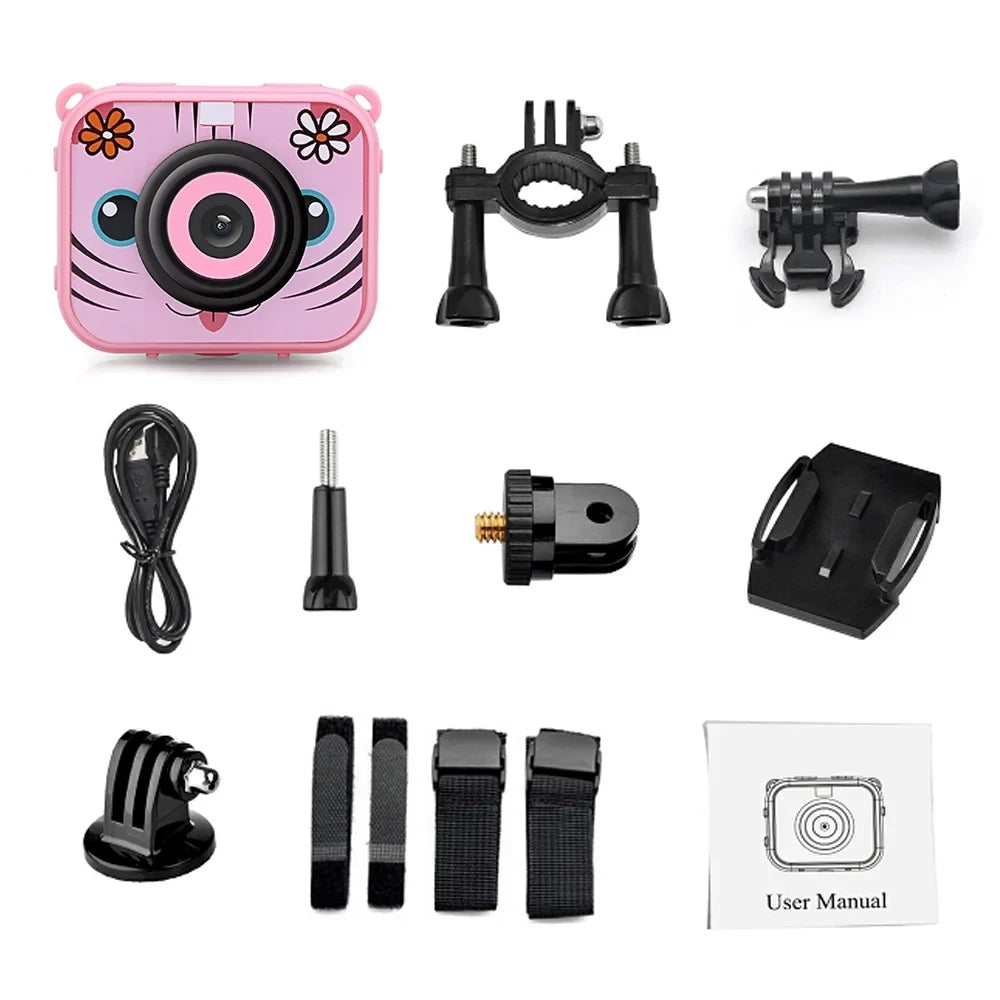 Video Camera,Camera 1080p 12mp Built-in Battery Battery New Camera Camera 1080p Kids Video Camera New Year Present Year Present Children 30m Built-in 12mp Waterproof 30m