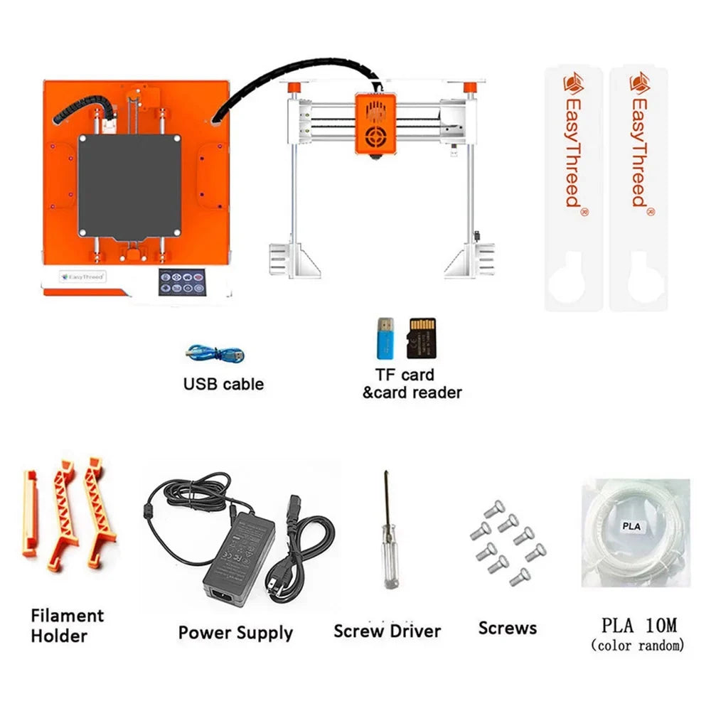 EasyThreed 3D printer,Comes Print Sizeize Removable 100x100x100mm/4x4x4inches K6 Plus Sizeize Removable TF 3D Printer Hine 100x100x100mm Print Printer Kids 3D-Printer Kids 3D-Printer 3D XINZY ICHU Printers