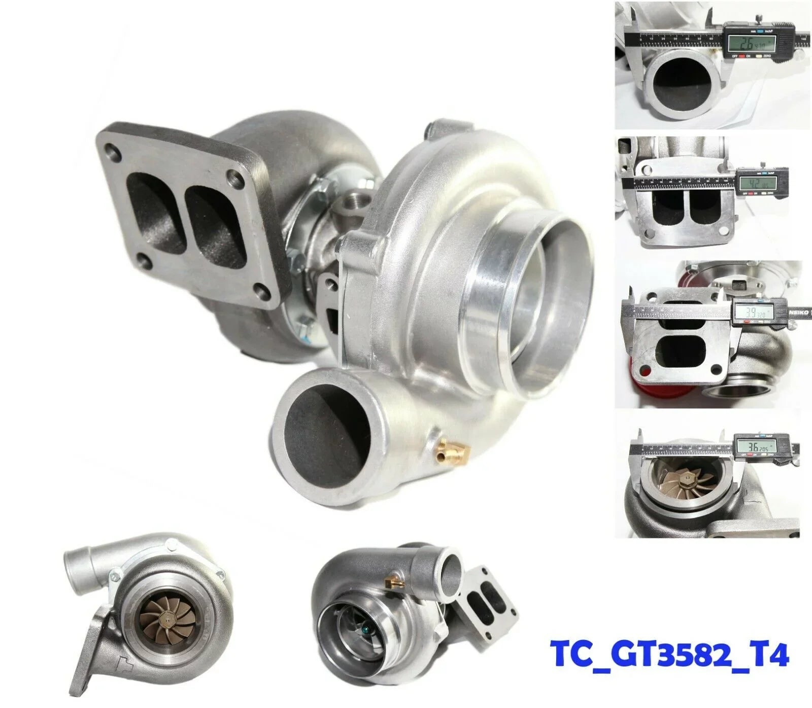GT35 GT3582 Turbo Turbocharger Turbine 0.63 A/R Quick Sizepooling T3 Flange GT35 GT3582 Turbo Turbocharger Turbine 0.63 A/R Quick Sizepooling T3 Flange