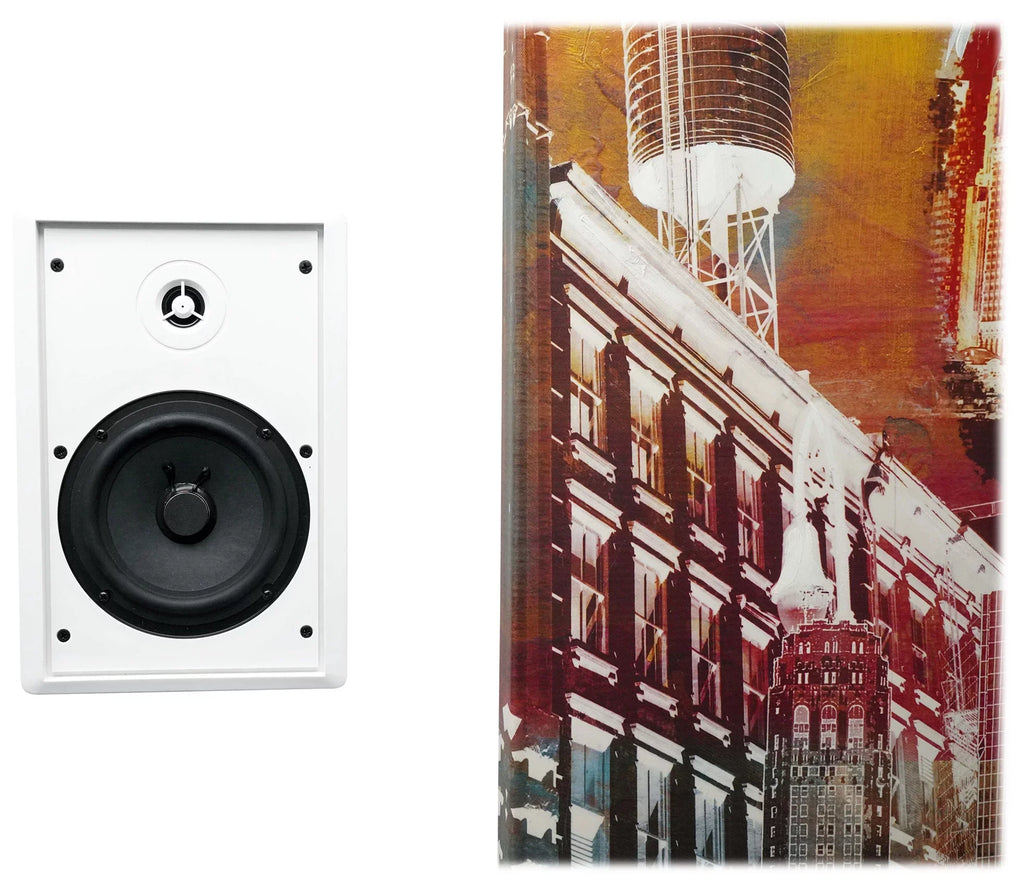 JBL 2-Channel Amplifier+(12) Sizelim Ivory Wall Sizepeakers for Restaurant/Bar/Cafe