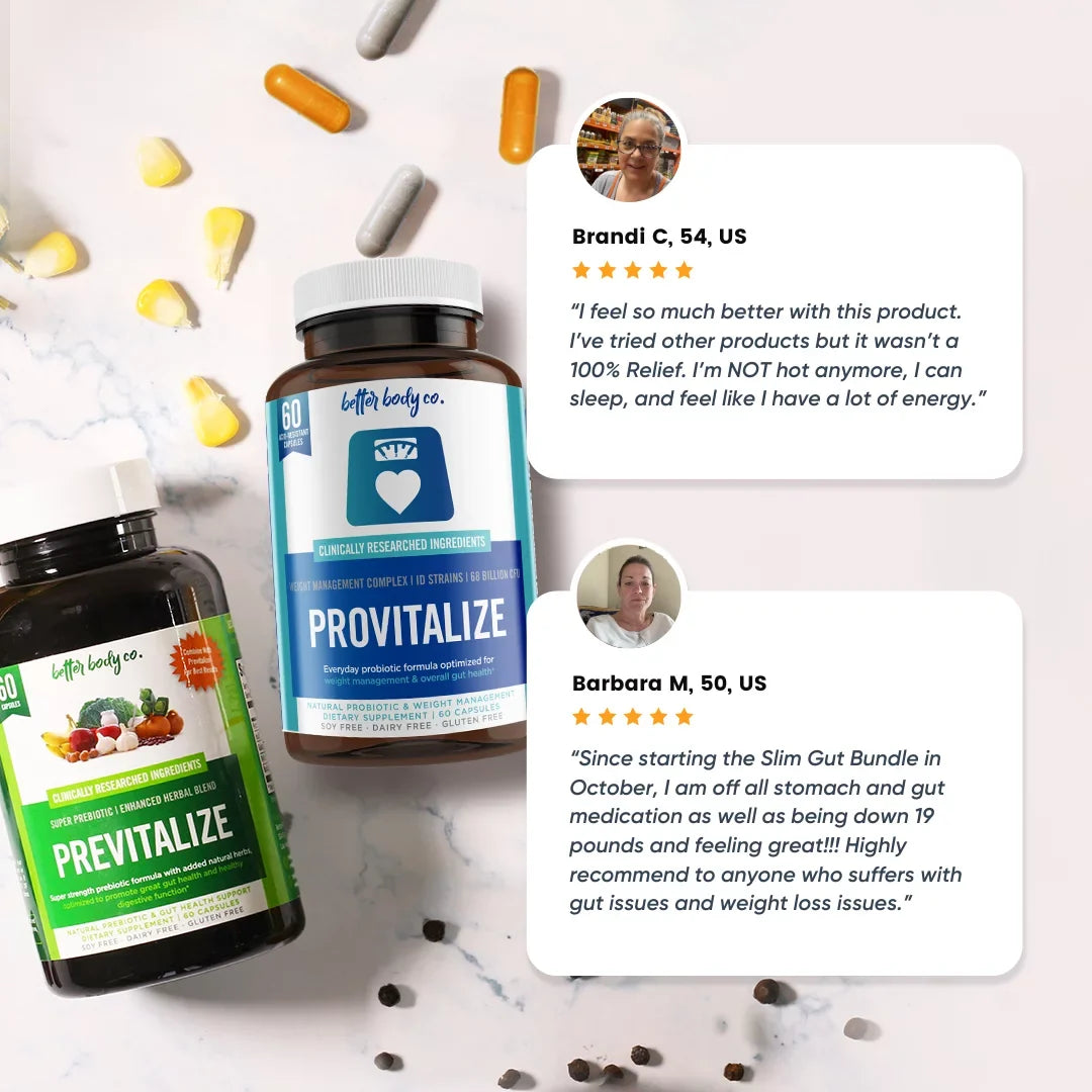 Better Body Co. Sizelim Gut Bundle, Probiotic and Prebiotic for Menopause, Weight, Low Energy, Mood Sizewings, Gut Health