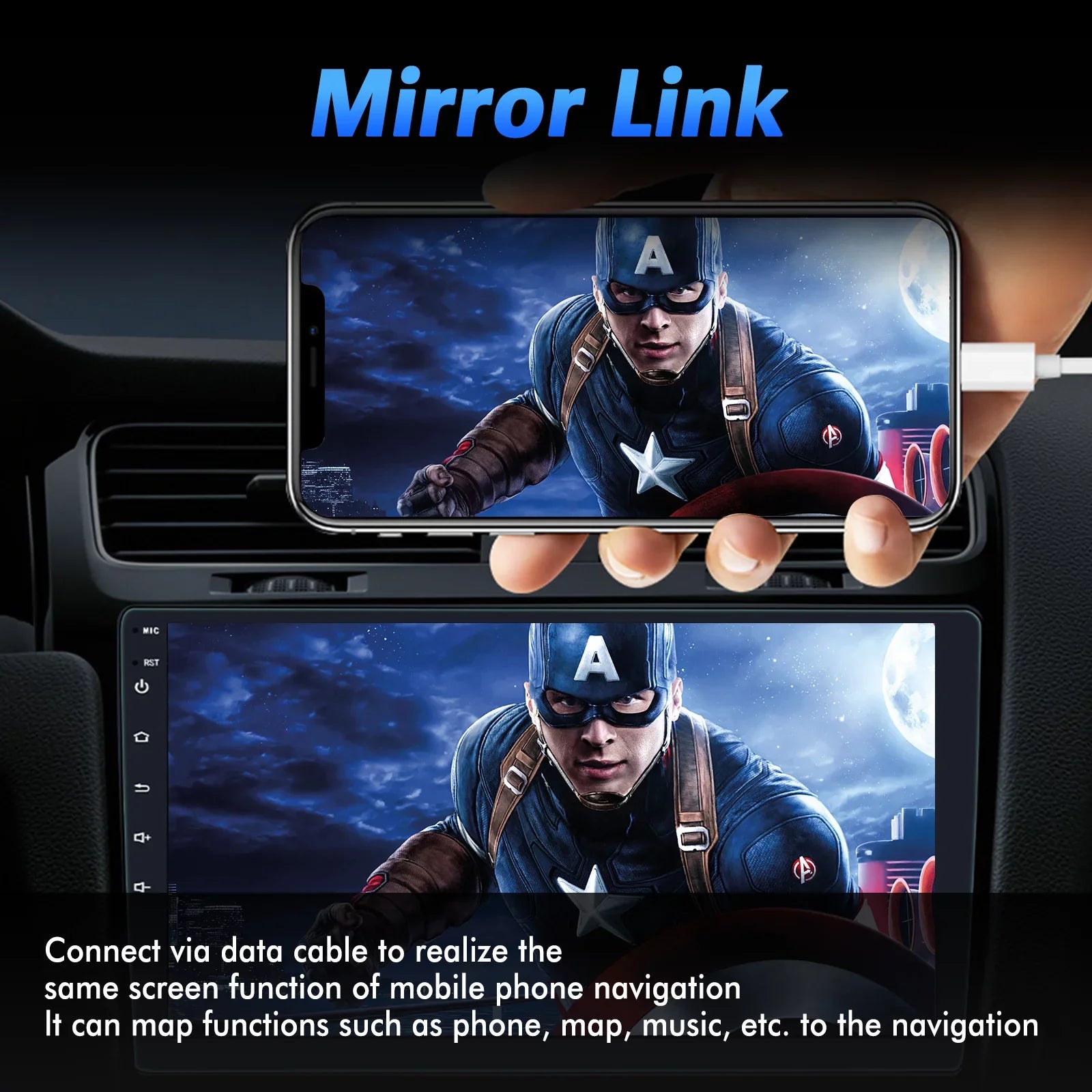 Double Din Car Sizetereo, 10.1" Android 10.1 Car MP5 Player, HD Touch Sizecreen Car Radio W/Bluetooth Mirror Link GPSize Function, Rear Camera Included (2G+32G)