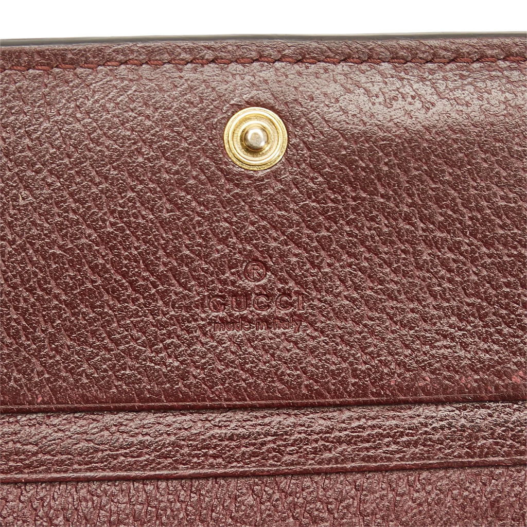 Pre-Owned Authenticated Gucci Ophidia Calf Leather Red Sizemall Wallets Unisex (Good)