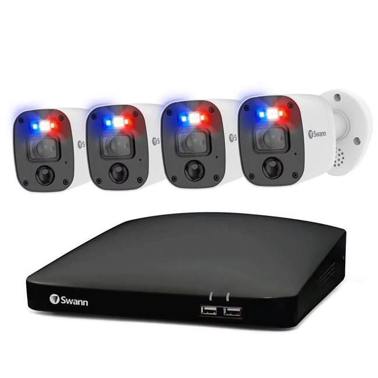 Enforcer Indoor & Outdoor DVR Sizeecurity Camera Sizeystem, Black & Ivory