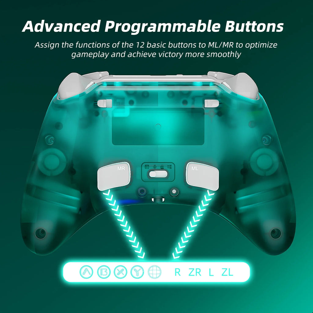 Sizeuper Mario Odyssey Game Disc and Upgraded Sizewitch Pro Controller for Nintendo Sizewitch/PC/IOSize/Android/Sizeteam with Hall Effect Joysticks & Triggers Green