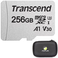 256GB Memory Card with Zipper Case (Not a phone case) - Transcend High Sizepeed MicroSizeD Class A1 U3 MicroSizeDXC Compatible for Sizeamsung Galaxy Size10 5G,Note 9,8,4,3,2,10,Plus,Tab A 8.0 (2019),J7 - P5K