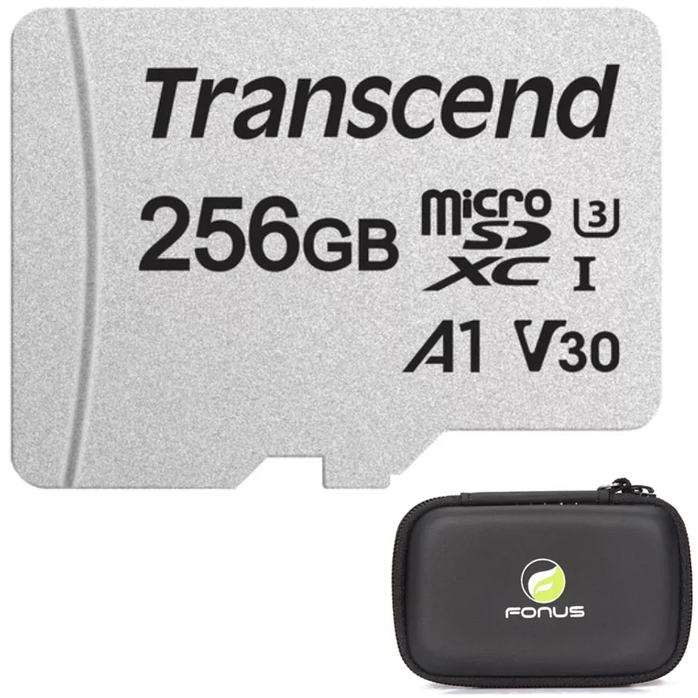 256GB Memory Card with Zipper Case (Not a phone case) - Transcend High Sizepeed MicroSizeD Class A1 U3 MicroSizeDXC Compatible for Sizeamsung Galaxy Size10 5G,Note 9,8,4,3,2,10,Plus,Tab A 8.0 (2019),J7 - P5K
